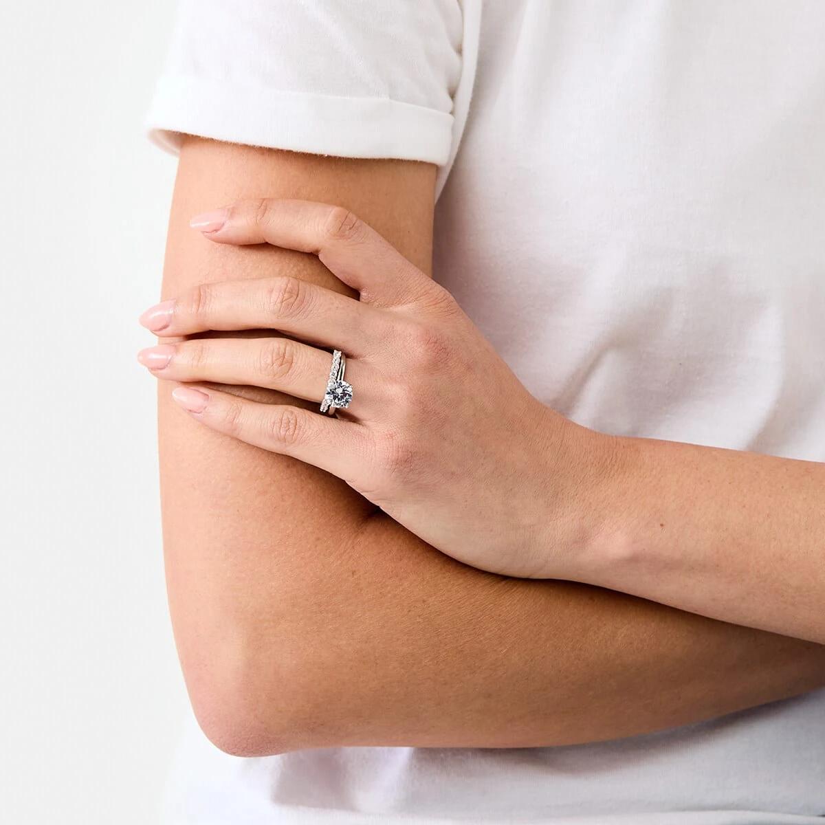 4 2 Pack Statement Round Rings - Silver Tone Silver, 4 of 5