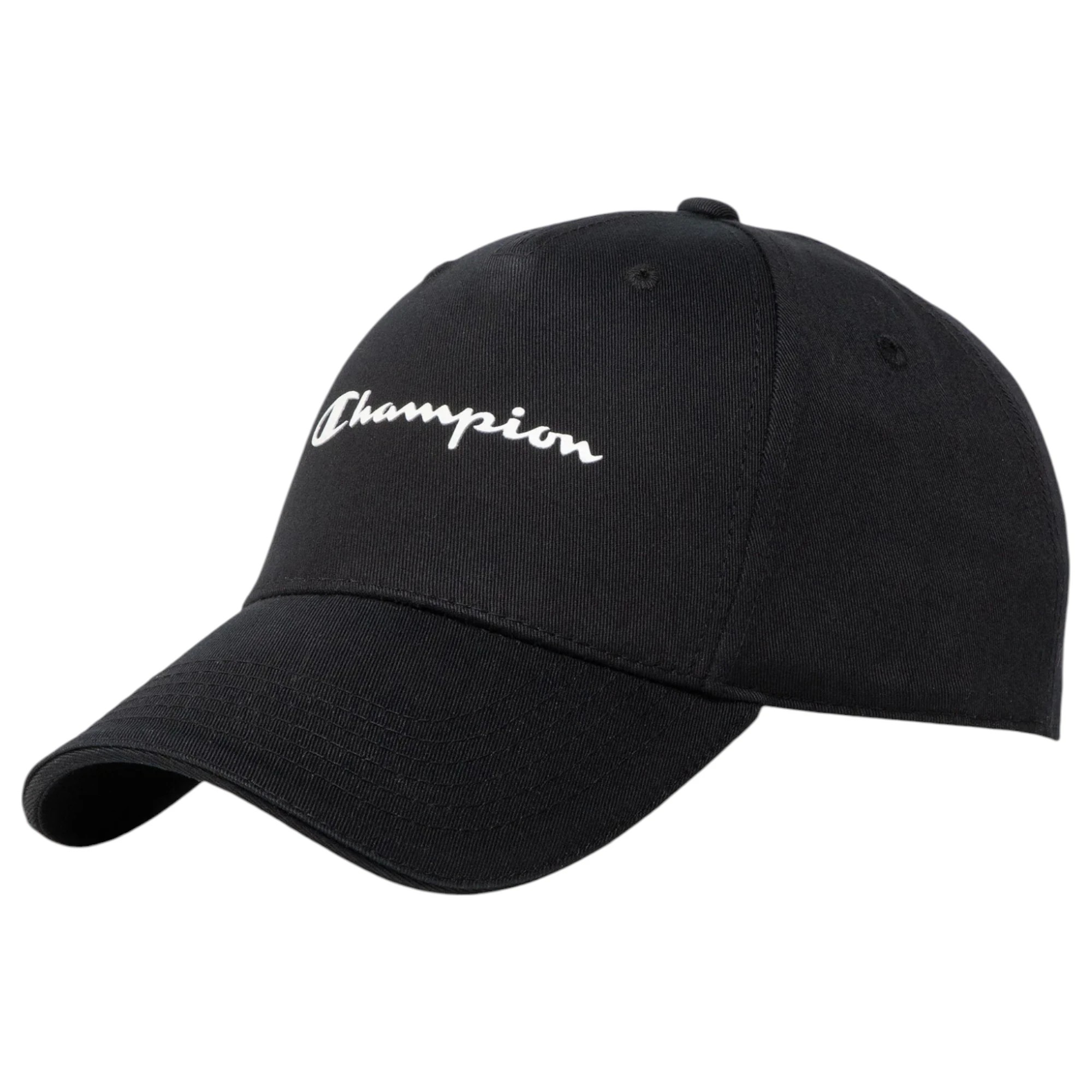 1 Champion Mens Baseball Cap Cotton Black Hat - ONE SIZE - Black, 1 of 5