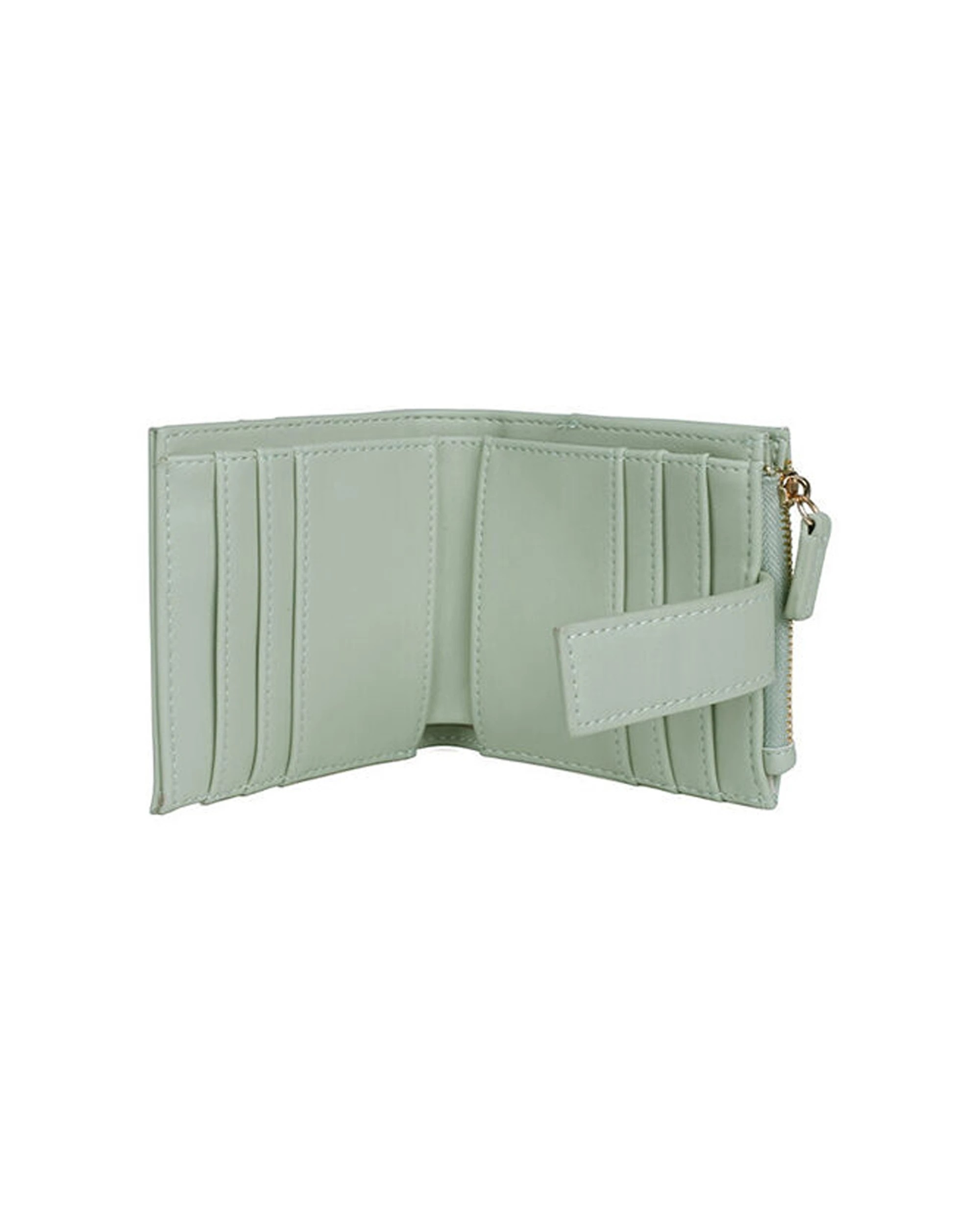 3 Kate Hill Womens Piper Purse Wallet with 9 Card Holder Compact Practical 11x10cm Sage - Green, 3 of 5