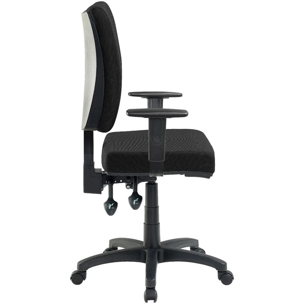 2 Pago Flash II Deluxe Heavy Duty Ergonomic Chair Arms Black Drafting Chairs, 2 of 7