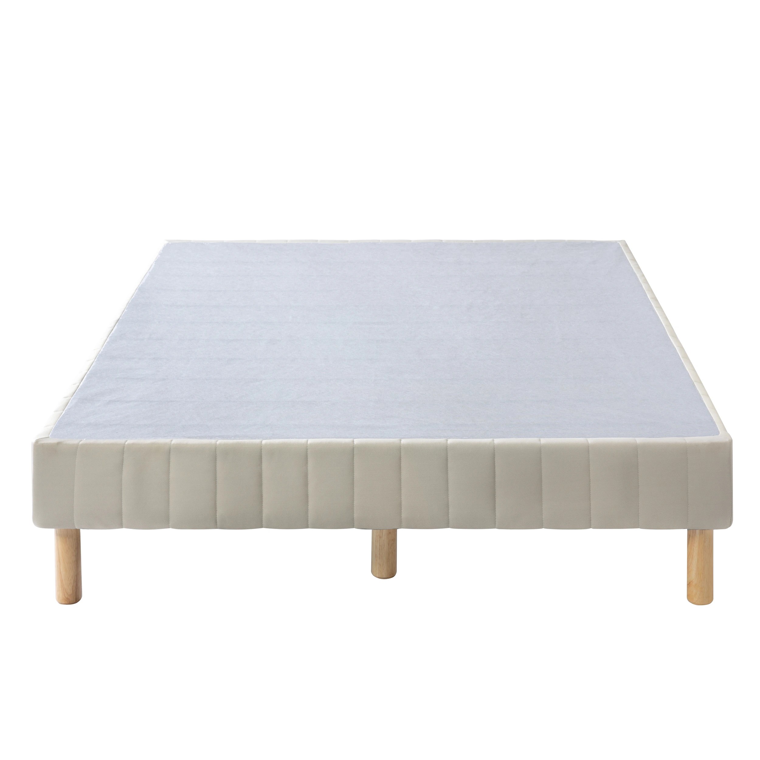 7 Queen Bed Upholstered Quick Snap Bed Frame Base - Beige, 7 of 10