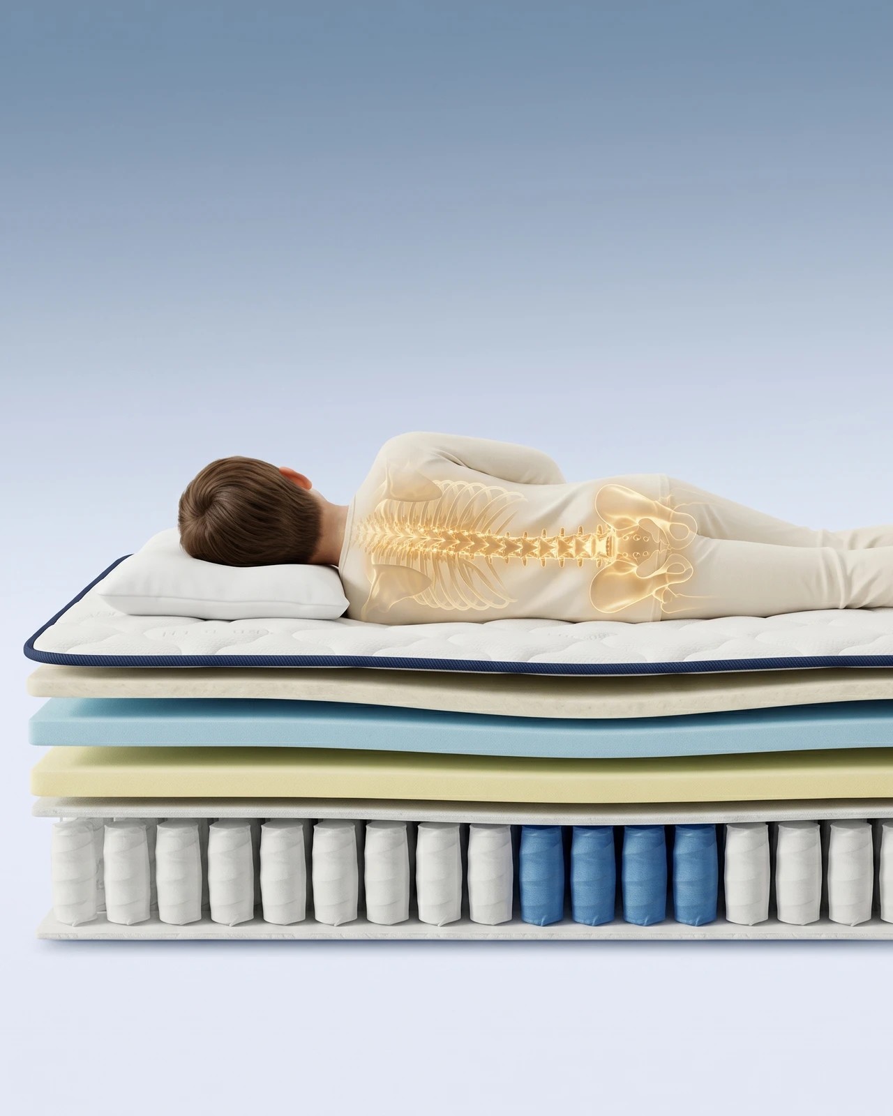 3 Audreamy Kaveno Mattress, Cool Gel Pocket Spring Mattress, DreamCoil 700 Spring TENCEL Cover Single Bed White, 3 of 10