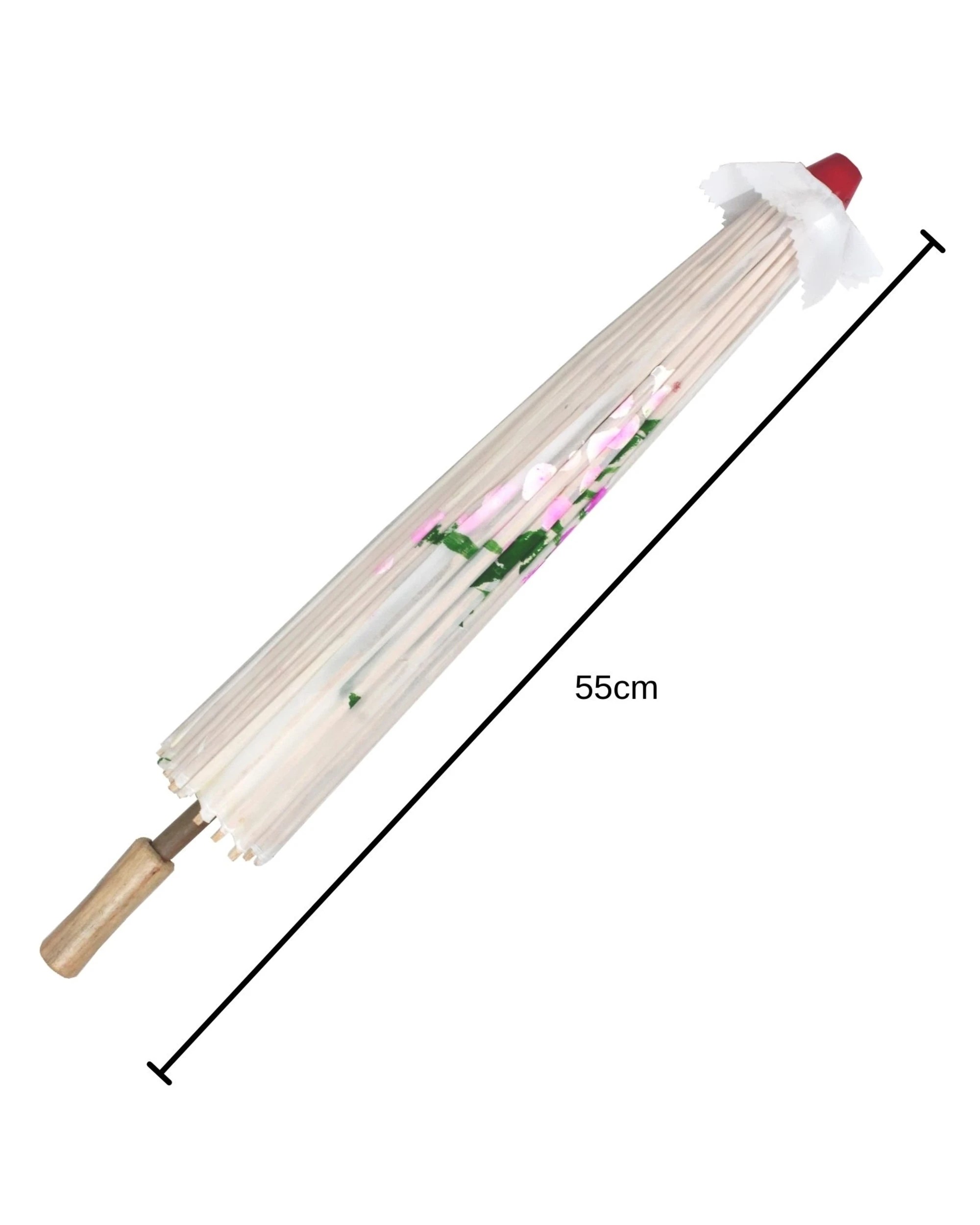 2 JD Party Large Nylon Parasol - White - White, 2 of 2