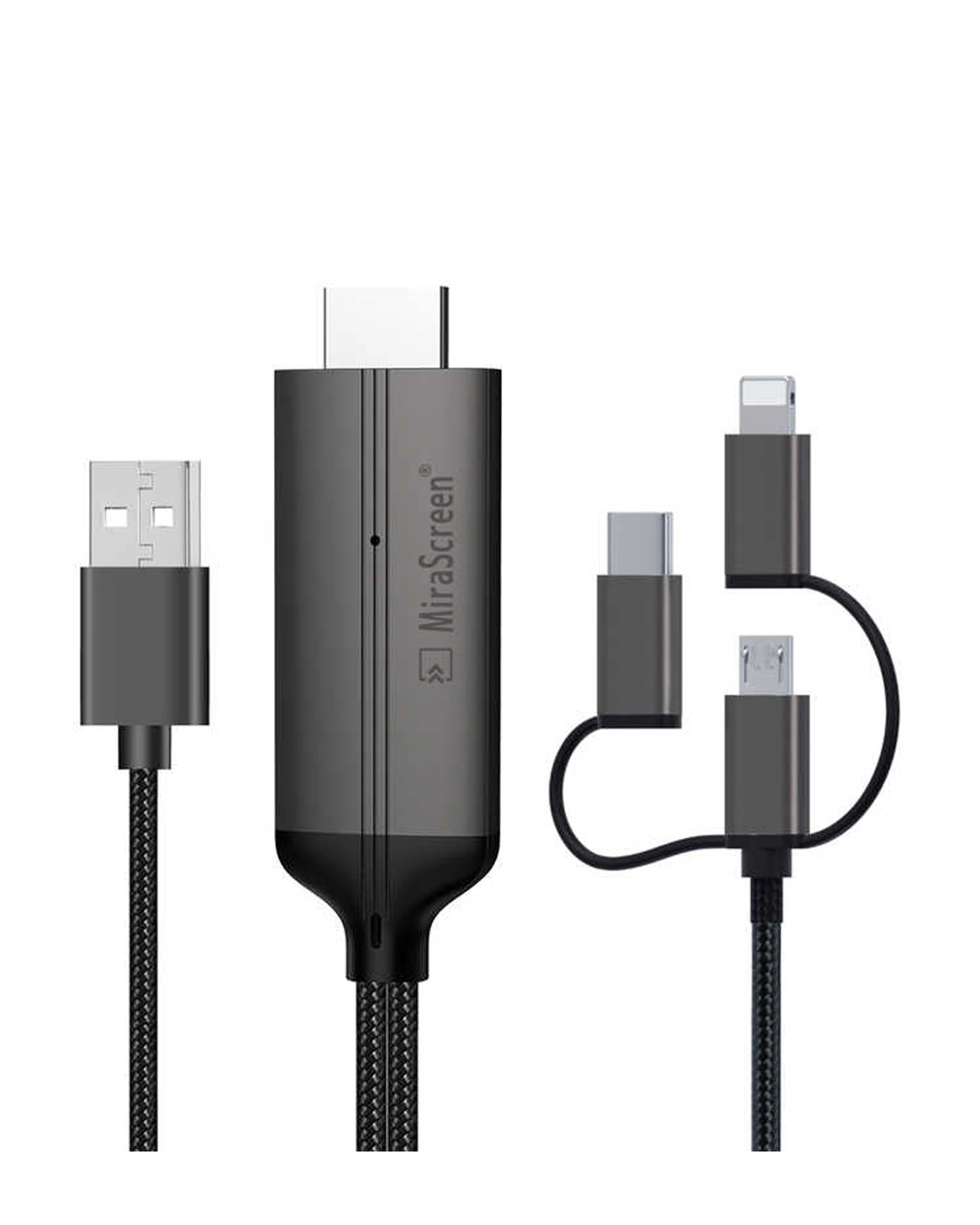 1 USB Type-C to HDMI Lightning Pin Micro USB 1080P Adapter Cable Audio Video Lead TV USB, 1 of 4