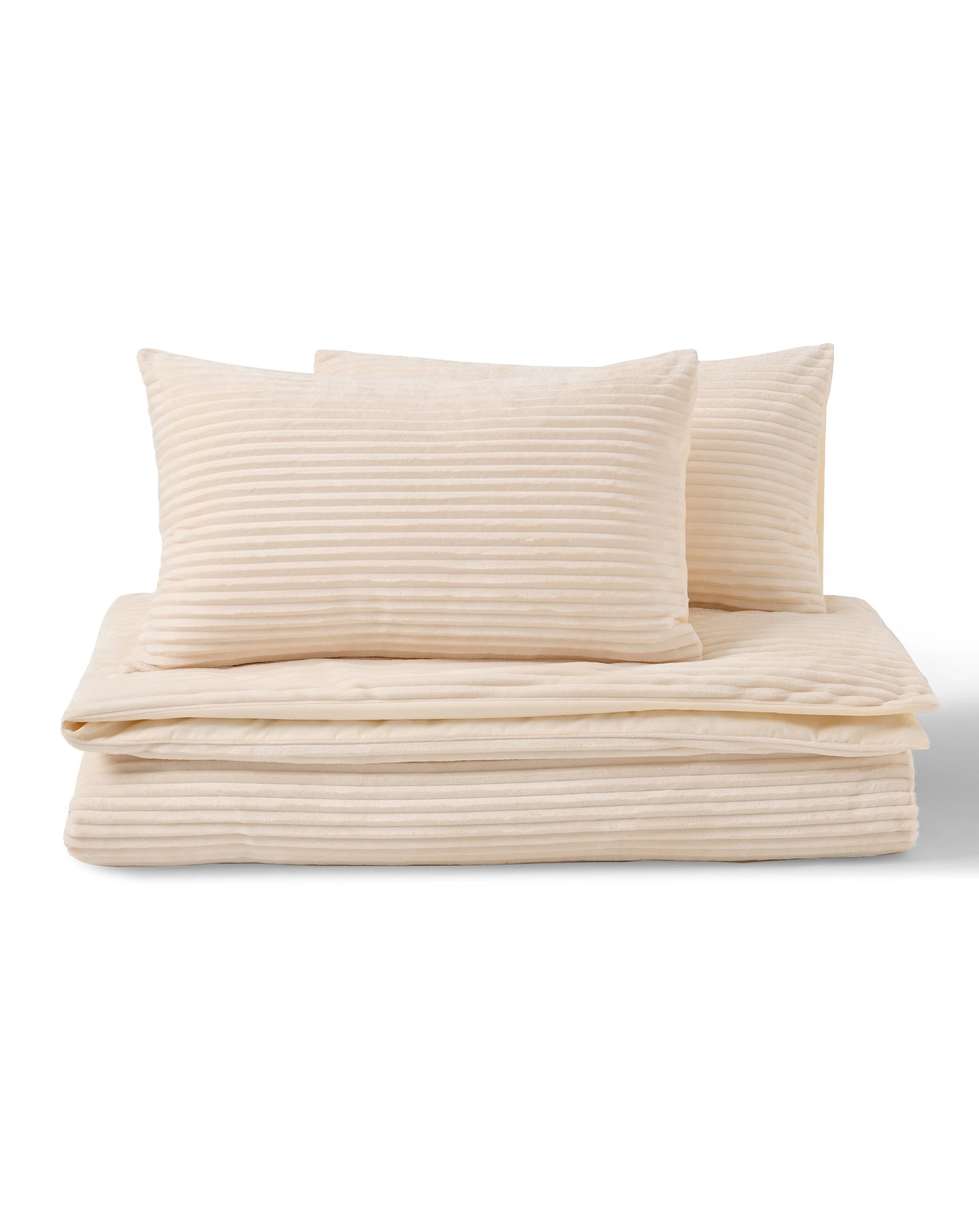 6 Dreamaker Embossed Fleece Quilt Cover Set - King Bed - Vanilla, 6 of 6