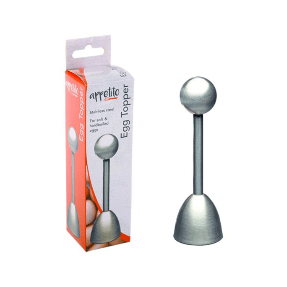 1 Appetito Stainless Steel Egg Topper For Soft And Hard Boiled Eggs Kitchen Tool
 - Silver, 1 of 3