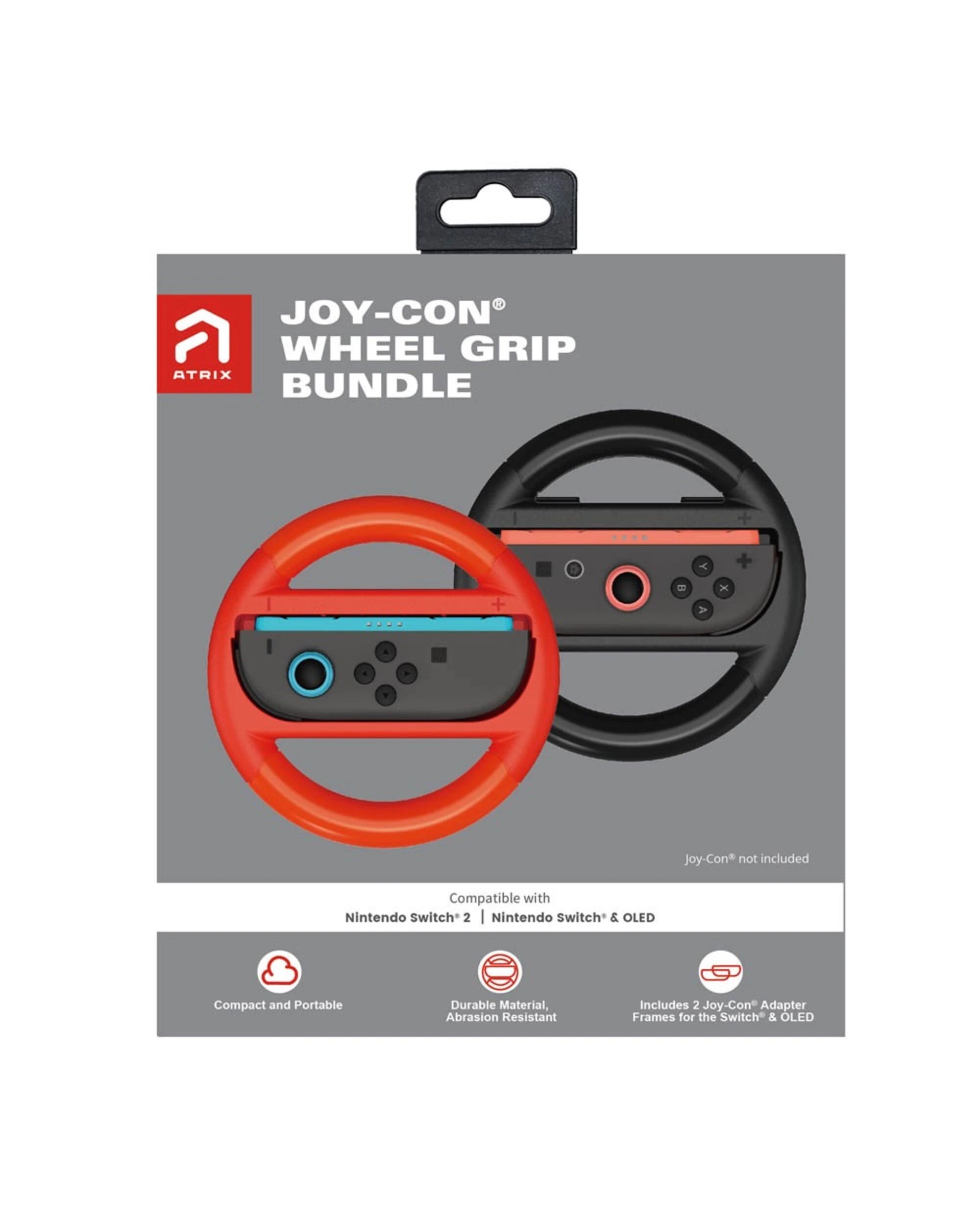 4 Atrix - Joy-Con Wheel Grip for Nintendo Switch 2 Twin Pack - Multi, 4 of 4