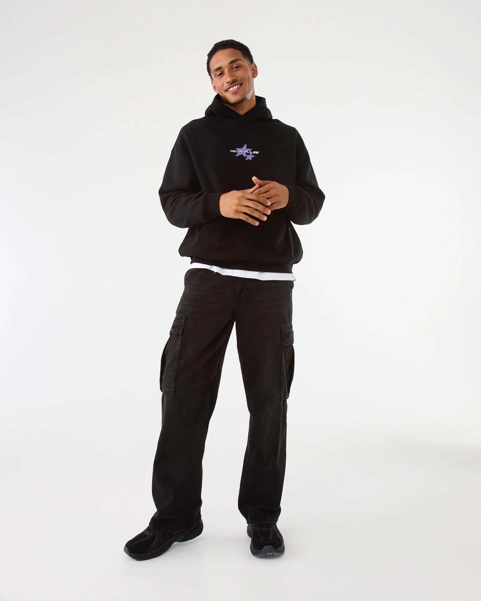 2 Baggy Cargo Jeans Black Wash, 2 of 9