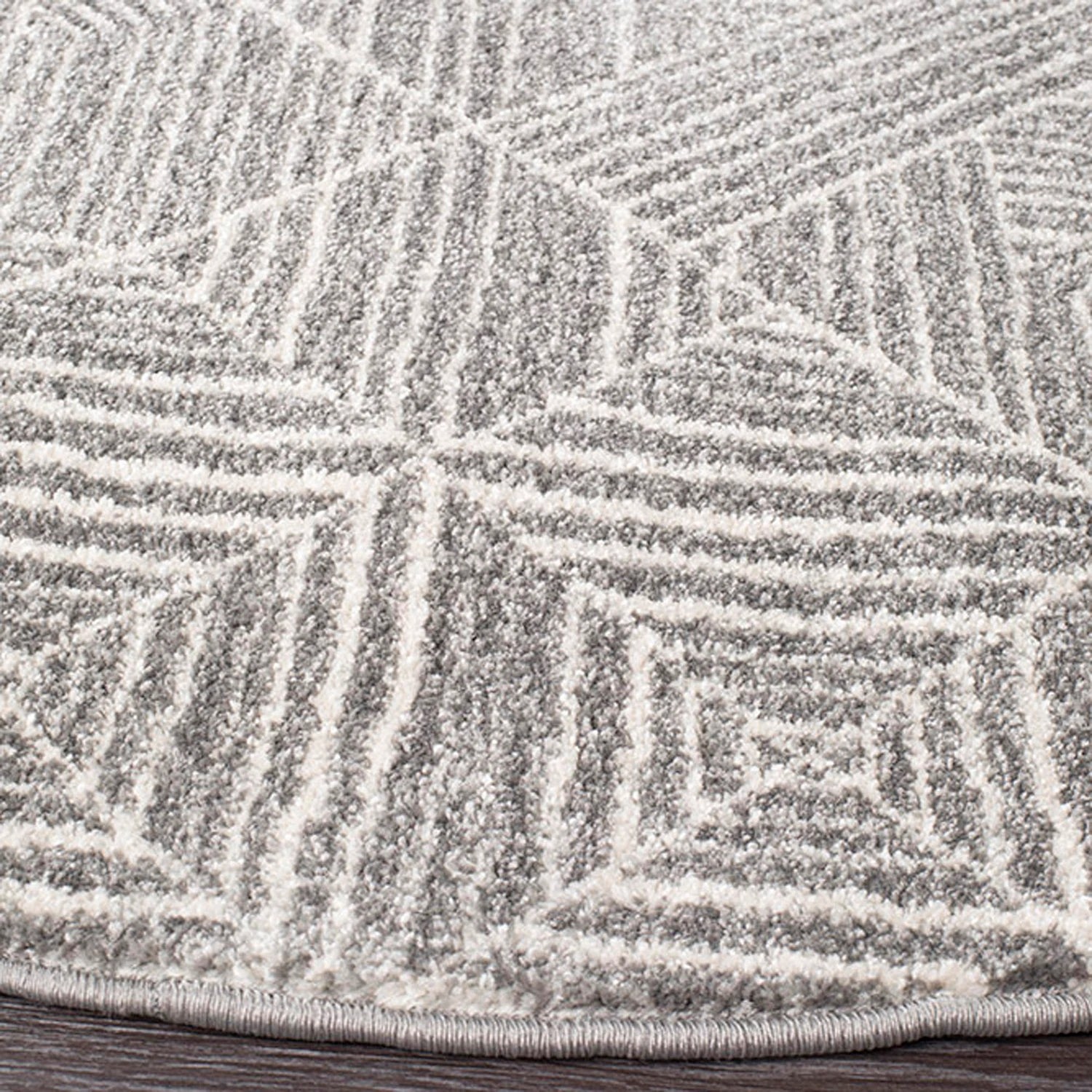3 Common Ground Rugs Bluebay 457 200x200cm Round - Medium Pet Friendly Rug - Silver, 3 of 5