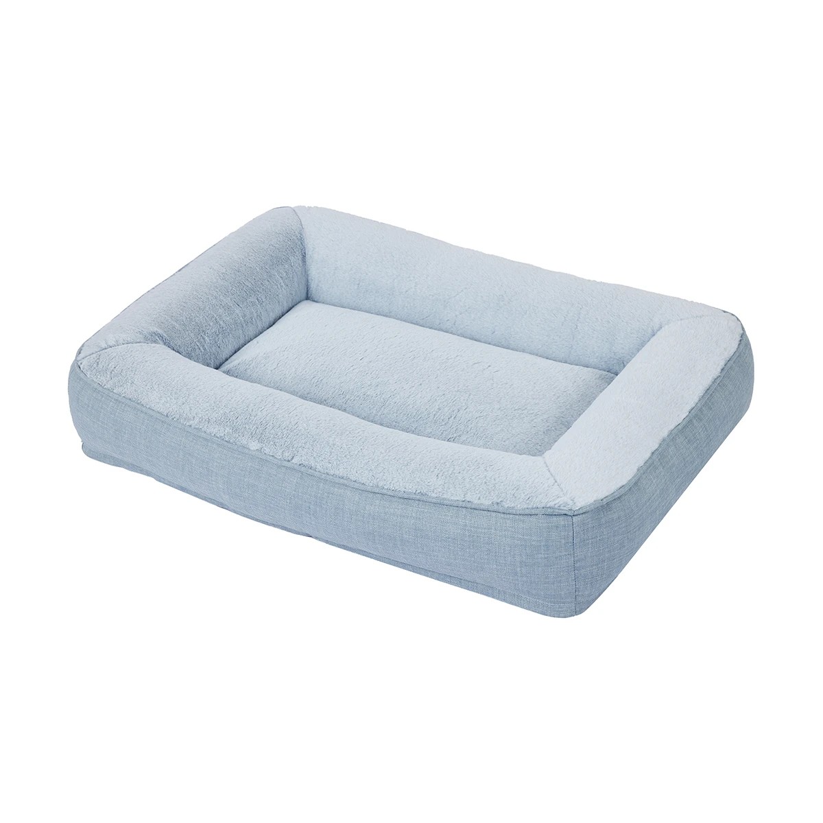 1 Self-Warming Luxe Lounge Pet Bed - Light Grey, 1 of 8