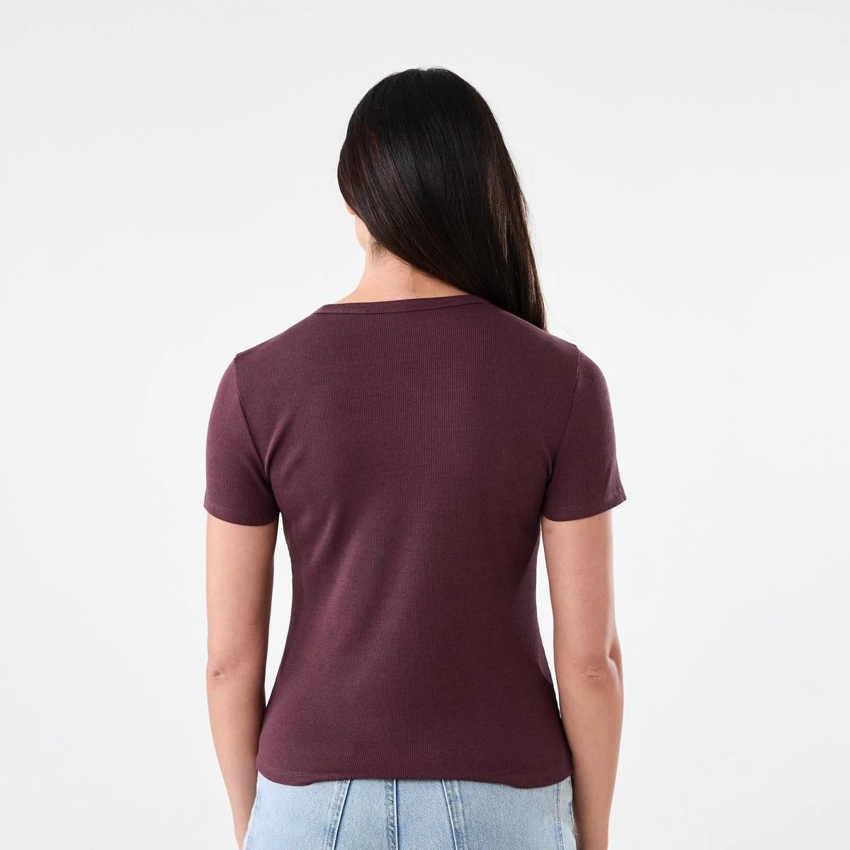 3 Short Sleeve Rib Crew Neck T-shirt WARM MULBERRY, 3 of 5