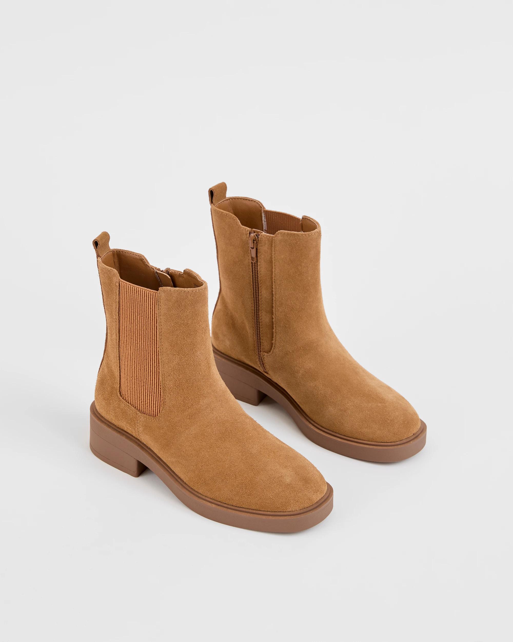2 Target Woman Genuine Leather and Suede Chelsea Boots - Coria CHESTNUT SUEDE, 2 of 3