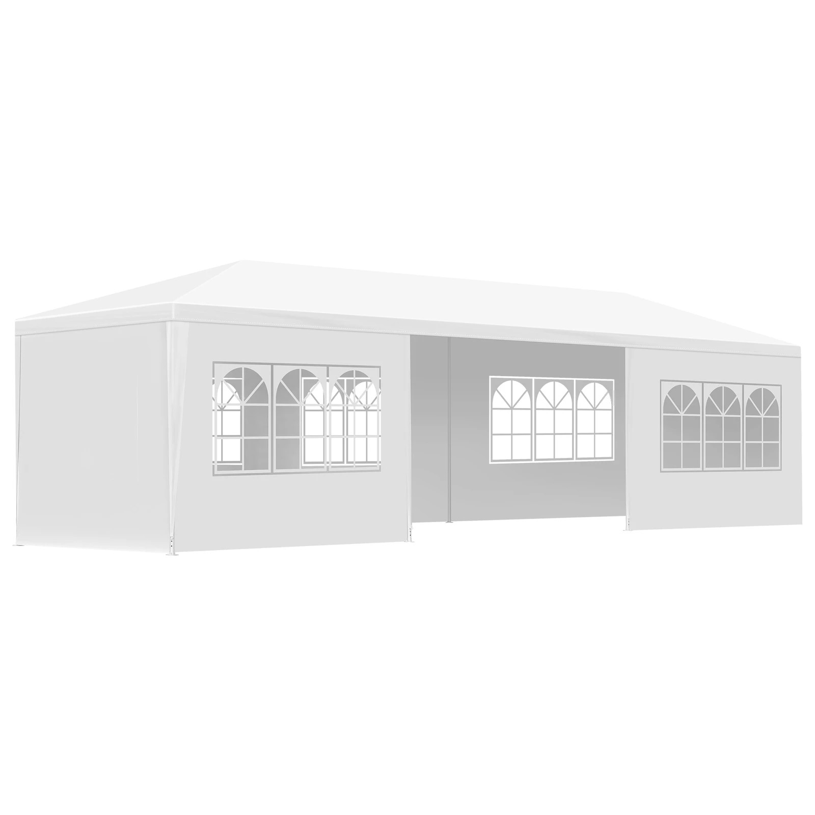 1 Alfordson Gazebo Marquee Outdoor Party Tent Camping Portable Side Wall 3x9m - White, 1 of 7