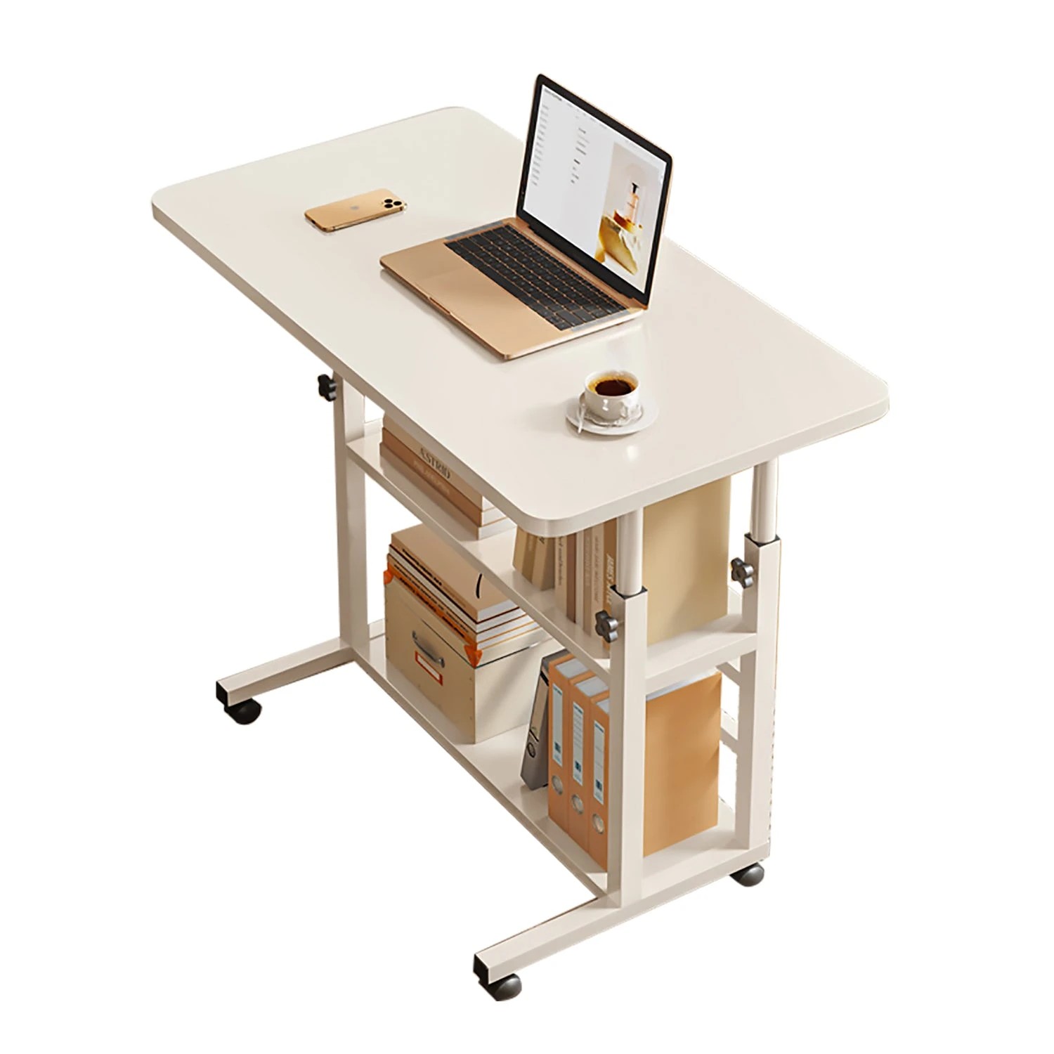 2 Foret Mobile Computer Bedside Study Portable Desk Storage Stand Adjustable Table, 2 of 10