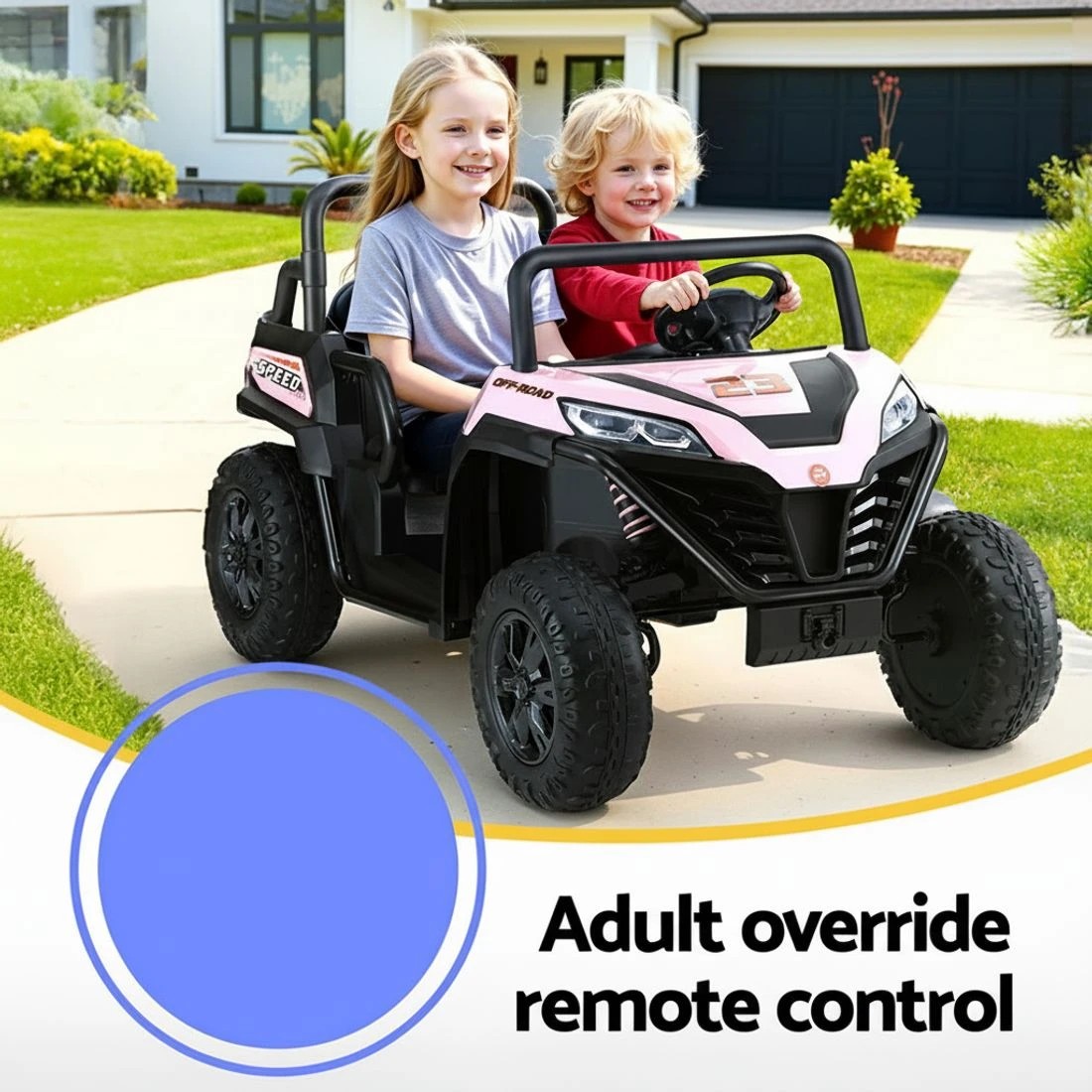 7 Rigo Kids Ride On Car Electric Toys Cars Headlight Music Remote Control - Pink, 7 of 7