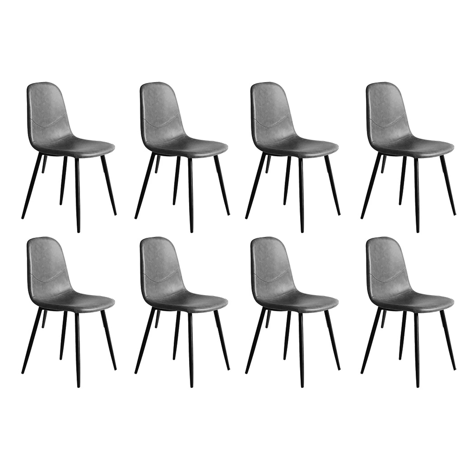 1 Levede 1 Set Of 8 Eames Accent Dining Chairs - Grey, 1 of 2
