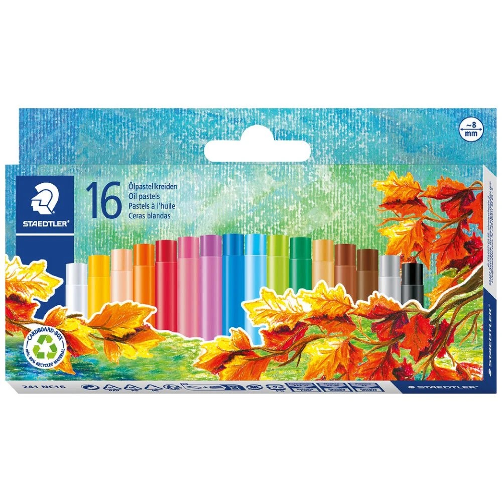 1 Staedtler Noris Oil Pastels Assorted 16 Pack, 1 of 7