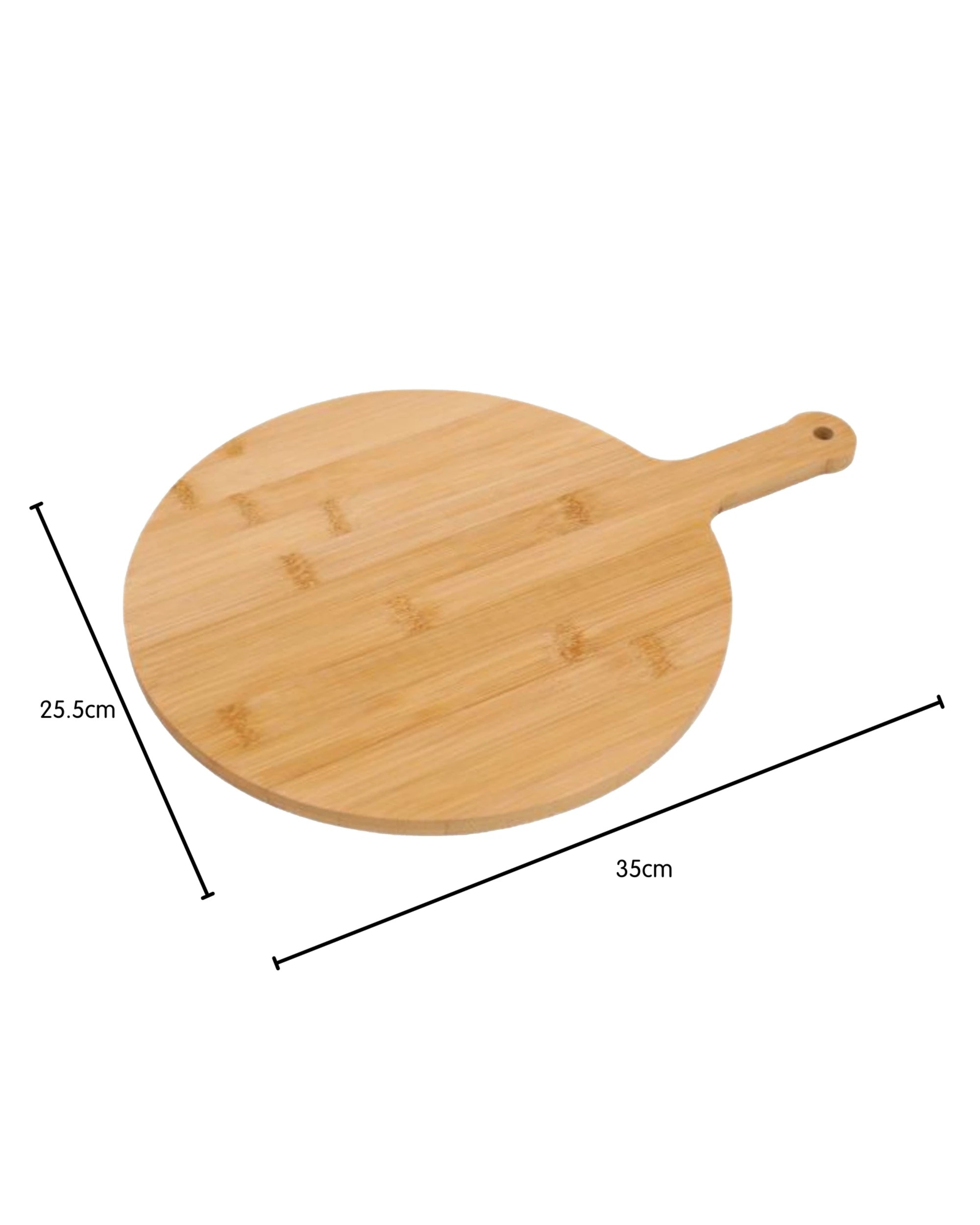 2 Spice Kitchen Round Bamboo Grazing Board 25cm - light Brown, 2 of 3