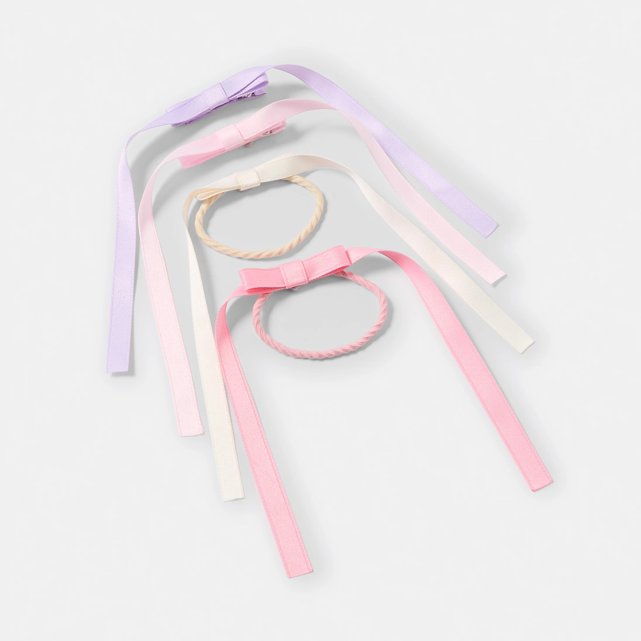 2 4 Pack Hair Clips and Ties - Pastel, 2 of 3