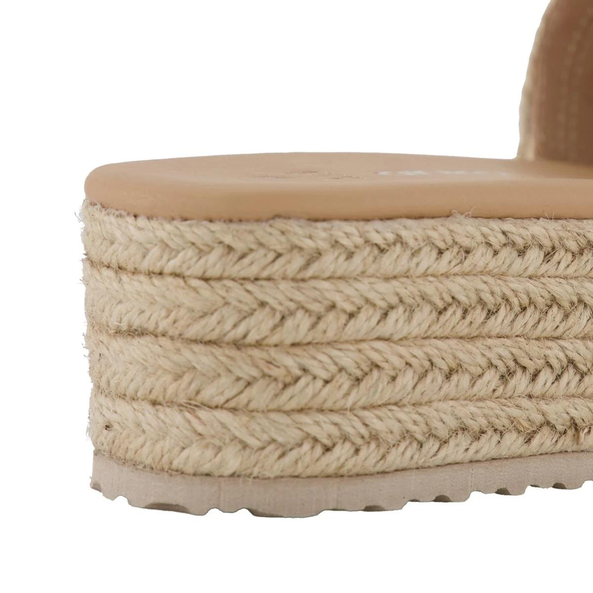 5 Casual One Band Espadrille Flatform Heels Natural, 5 of 7