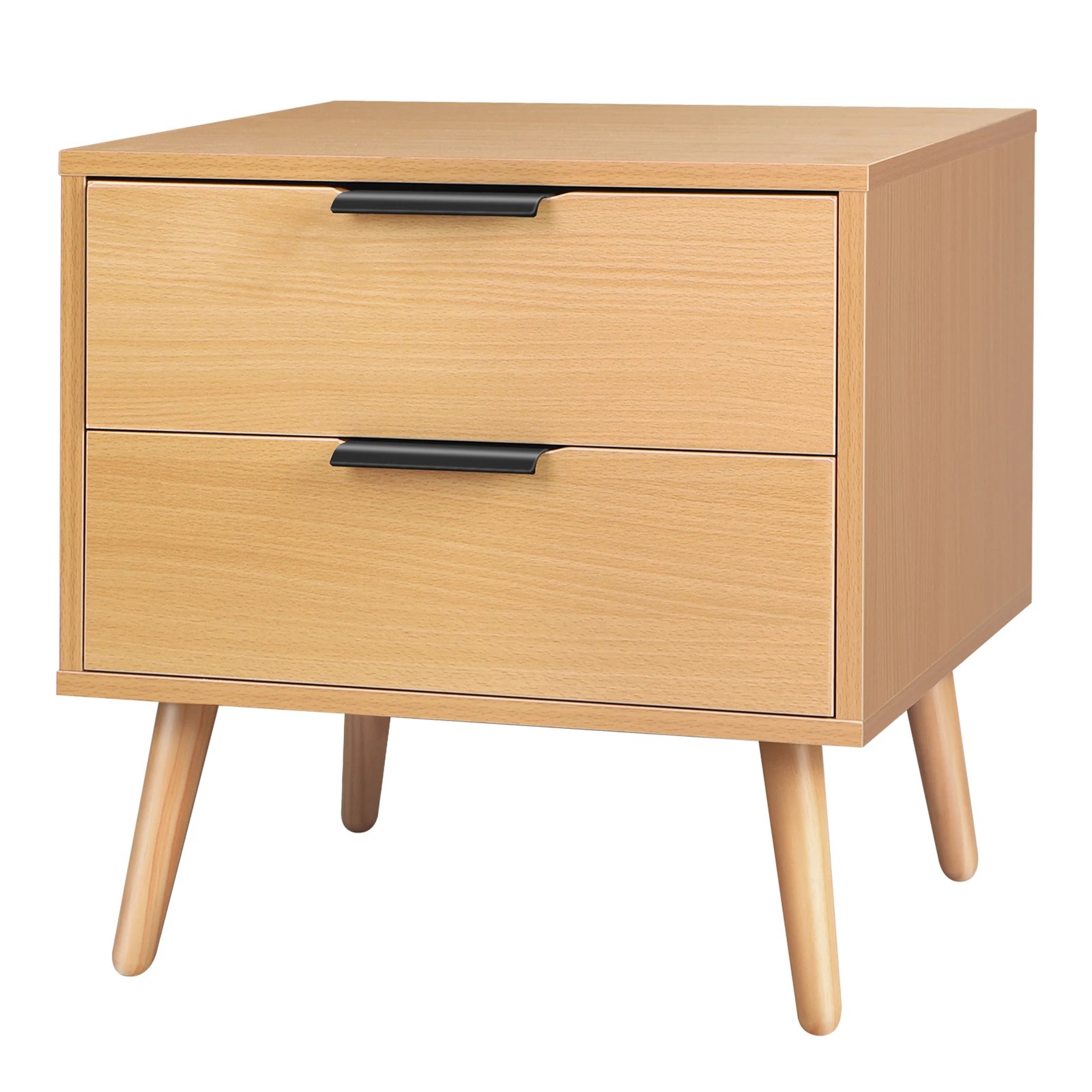 5 Alfordson 2x Bedside Table Nightstand Side Storage Cabinet Scandinavian - Oak, 5 of 7