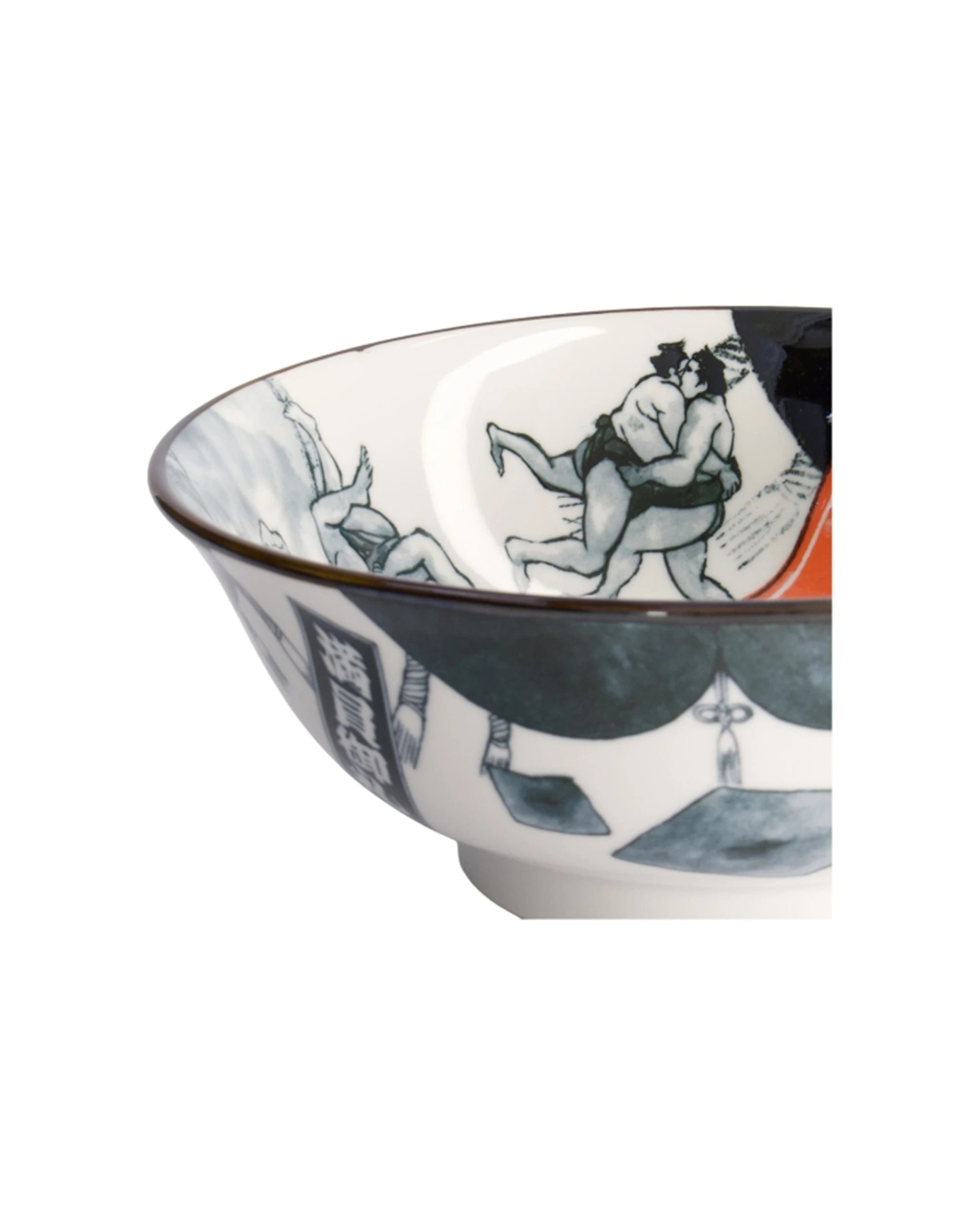 3 Tokyo Design Asakusa Bowl Japanese-Inspired Ceramic Dinnerware Sumo 20cm - Multi, 3 of 3
