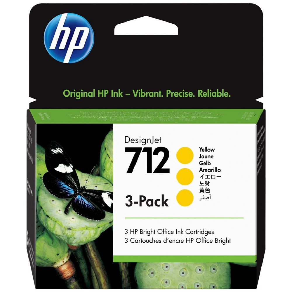1 HP 712 DesignJet Ink Cartridge Yellow 29mL 3 Pack, 1 of 6
