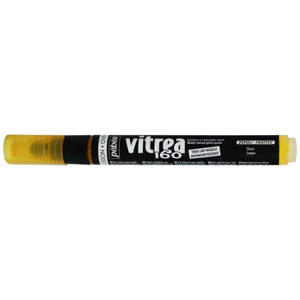 1 Pebeo Vitrea 160 Frosted Glass Paint Marker Lemon, 1 of 2