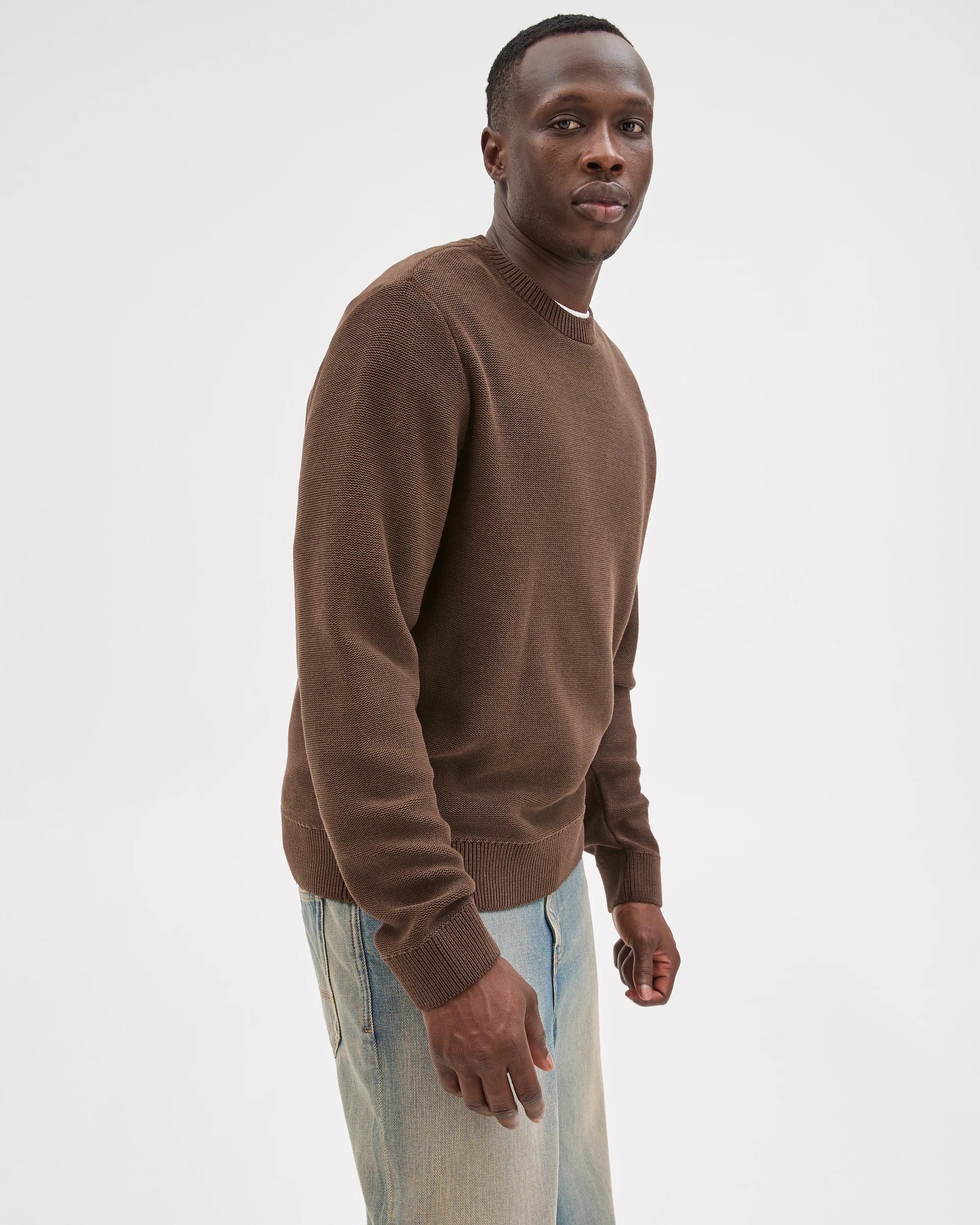 6 Commons Australian Cotton Oversized Knit Jumper WORN BROWN, 6 of 7