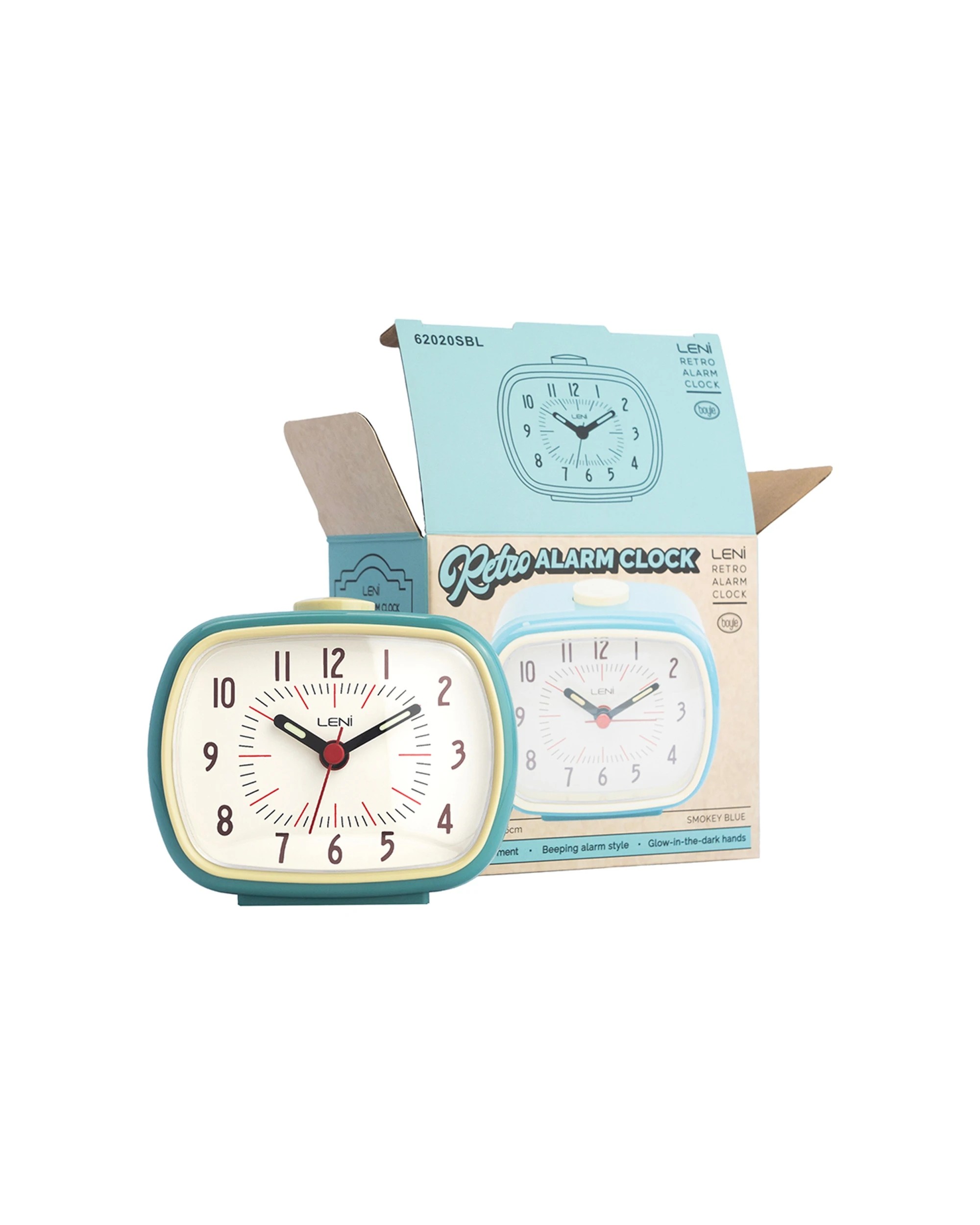 4 Leni Retro 9cm Alarm Clock Luminescent Hands Audible Beep-Beep Alarm, 4 of 7