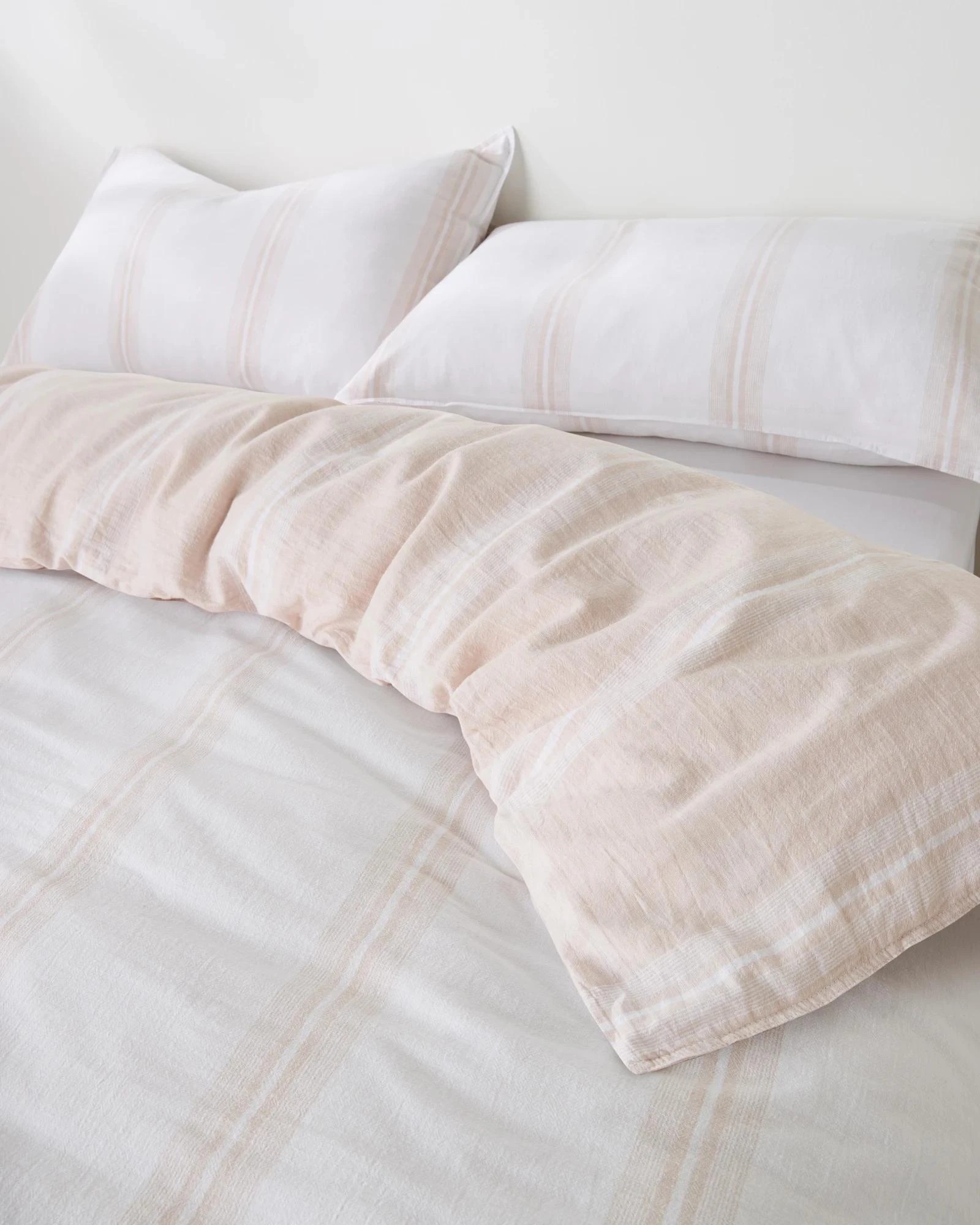 4 Target Rowie Stripe Linen/Cotton Quilt Cover Set - King Bed - Natural, 4 of 6