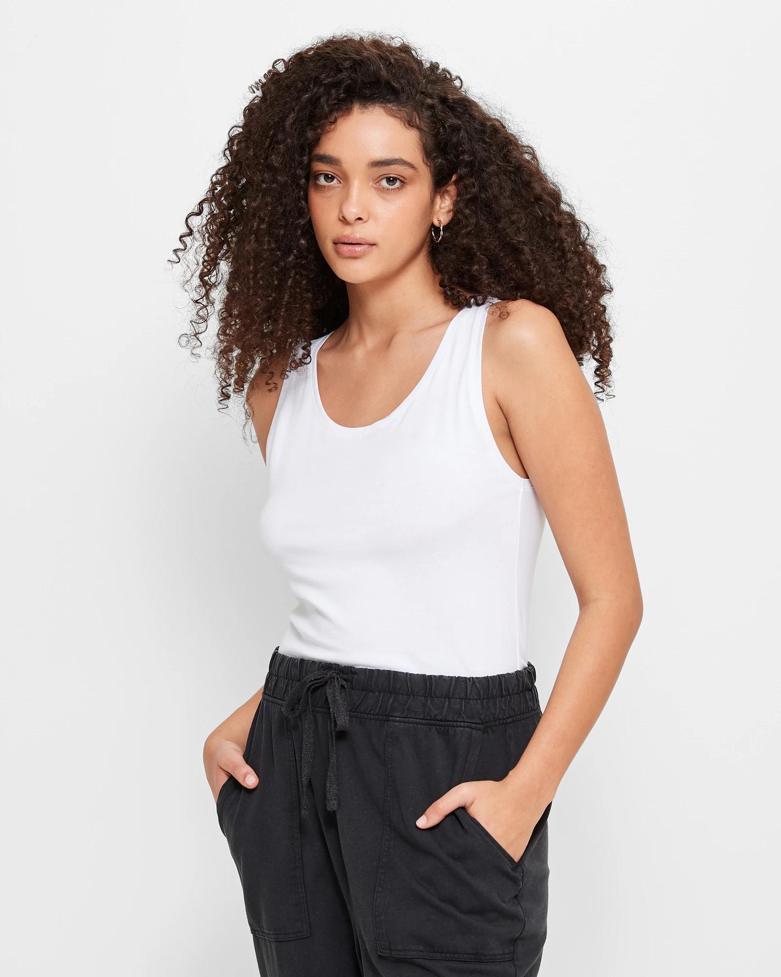 3 Target Australian Cotton Tank Top WHITE, 3 of 5