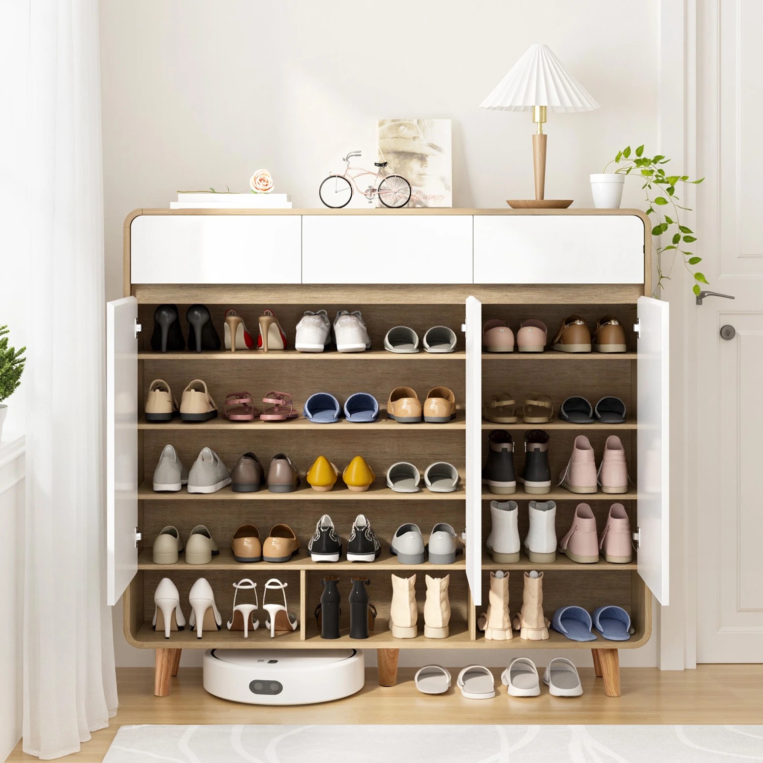 4 Artiss Shoe Rack Cabinet 25 Pairs Storage Cupboard - Multi, 4 of 9