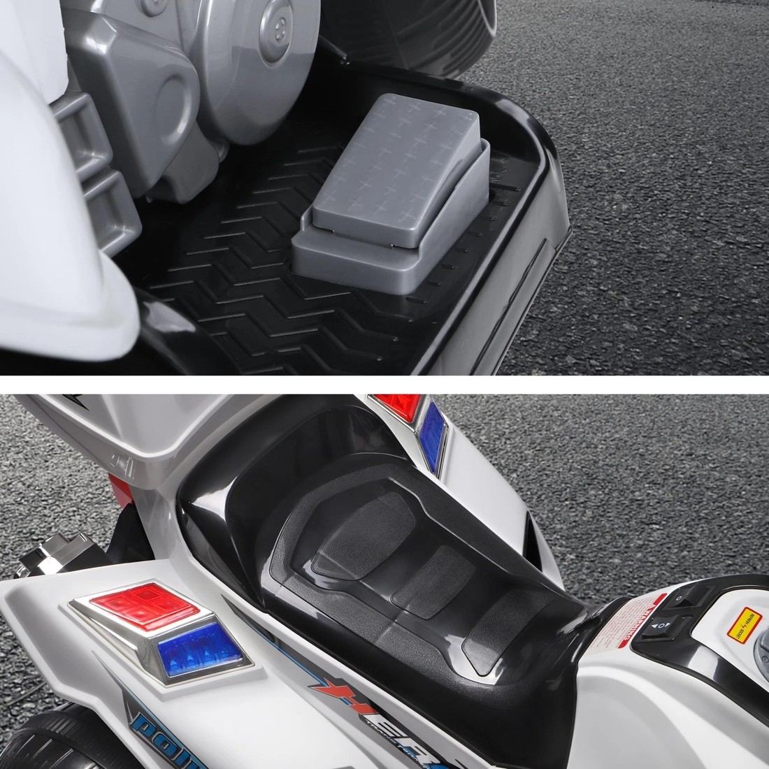 4 Alfordson Kids Ride On Car Patrol Motorcycle Electric 60W Motors BMW Inspired - White, 4 of 9