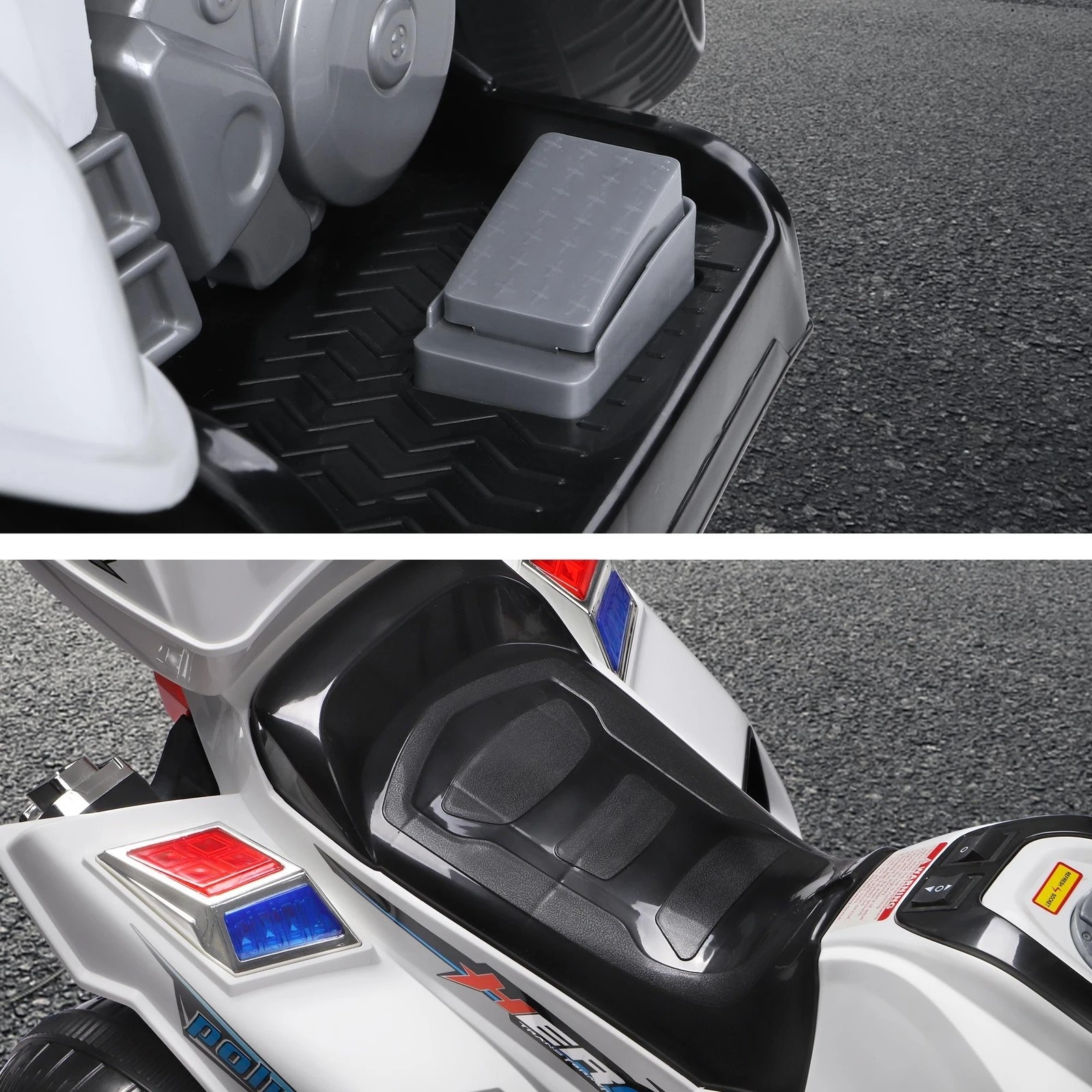 4 Alfordson Kids Ride On Car Patrol Motorcycle Electric 60W Motors BMW Inspired - White, 4 of 9