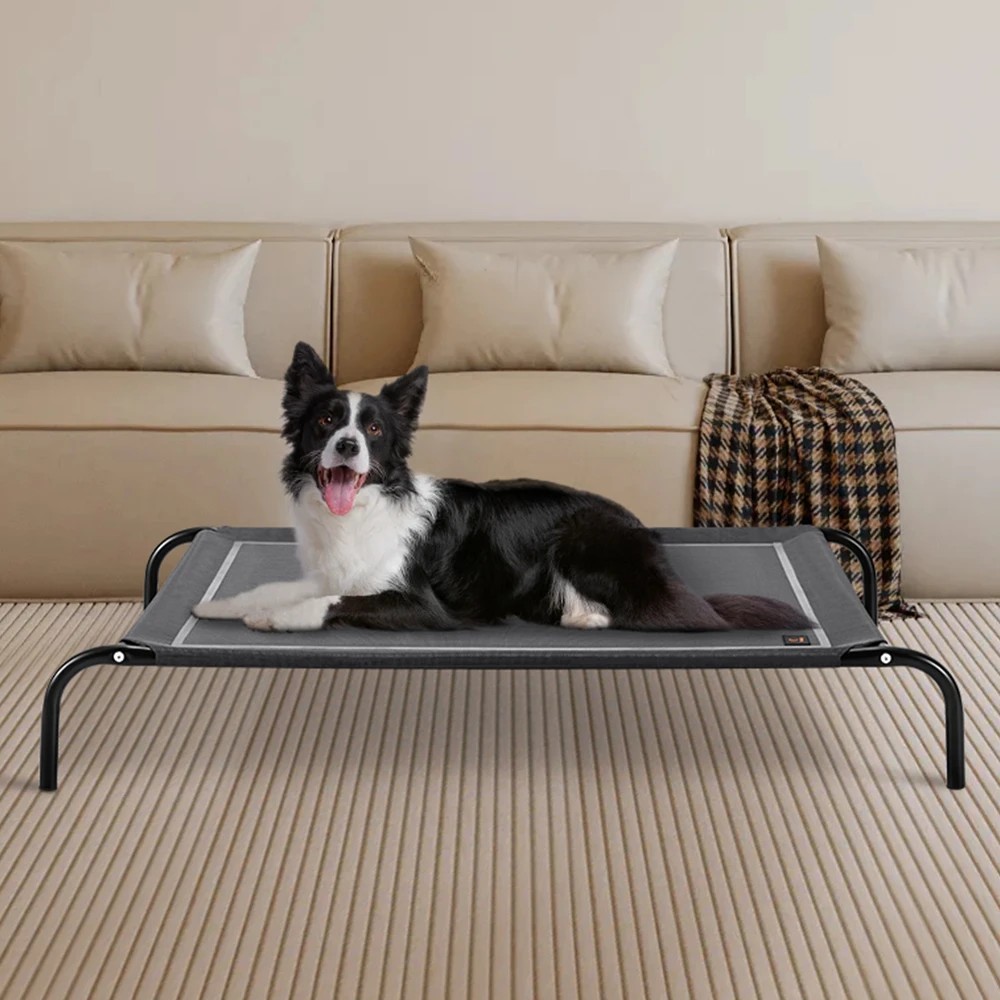 3 Petzly Cooling Elevated Pet Dog Bed Washable Breathable Mesh Heavy Duty XL - Grey, 3 of 3