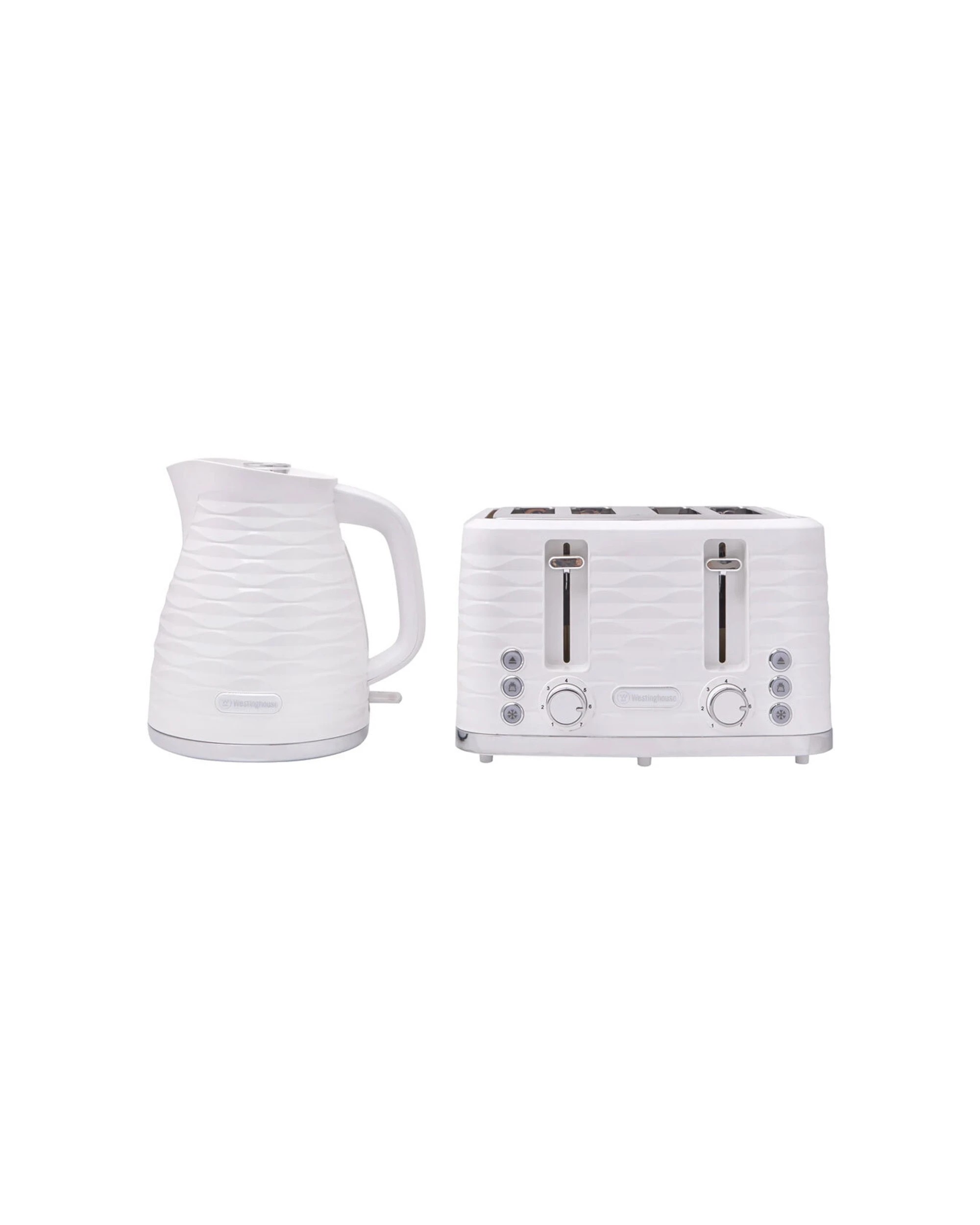 8 Westinghouse 1.7l Kettle & 4 Slice Toaster Pack White/silver Wave Pattern - White, 8 of 10
