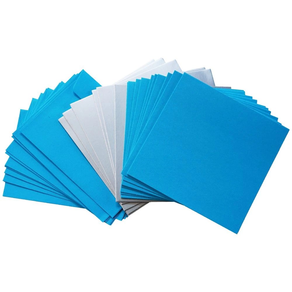 2 Qcut Folding Cards Set Blue/Silver Foil, 2 of 3