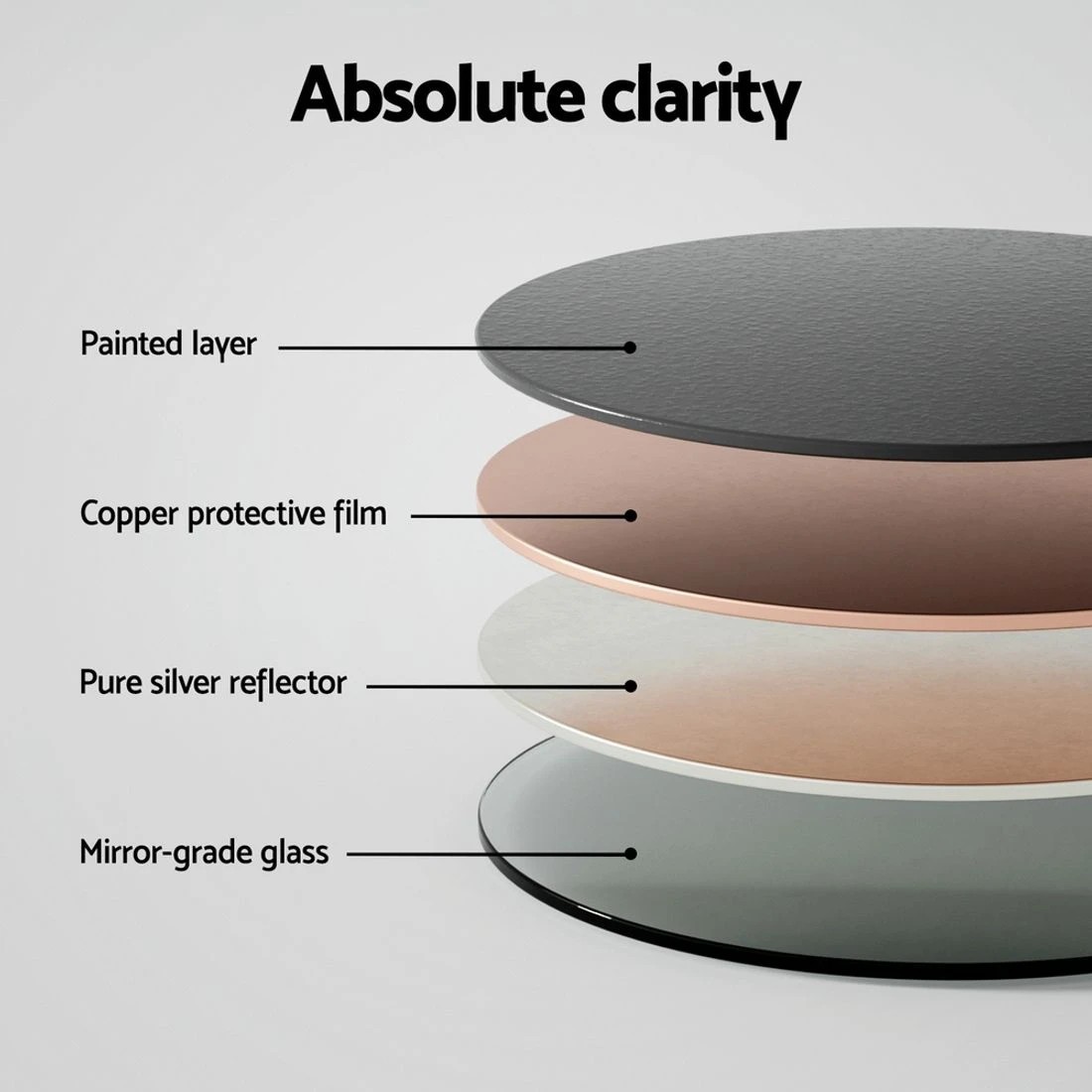 4 Embellir Wall Mirror Wooden Makeup 80cm - Brown, 4 of 5