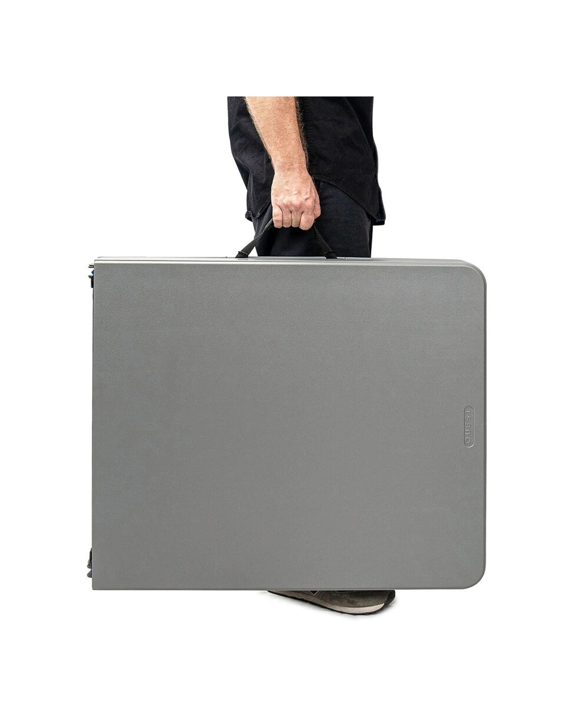 3 Quest Camp Table 6 Adjustable Height  Folding Portable Design - Grey, 3 of 7