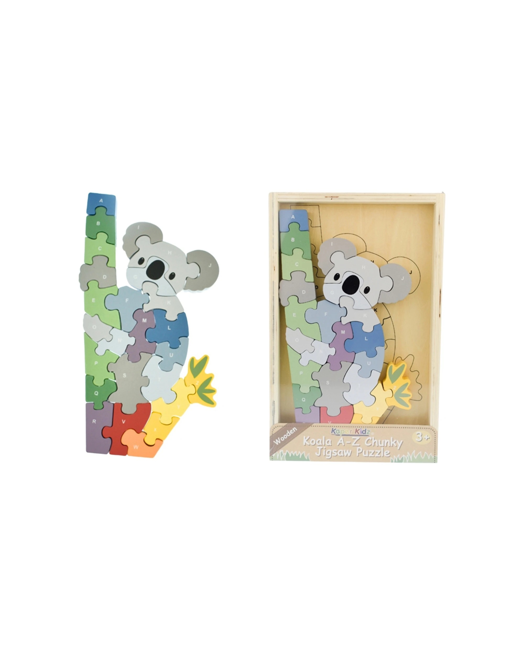 5 Kaper Kidz Koala Elephant Dinosaur A-Z Chunky Jigsaw Puzzle Set - Multi, 5 of 6