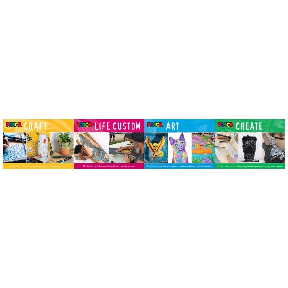 3 POSCA PC-3M Paint Markers Dark Colours 8 Pack, 3 of 5