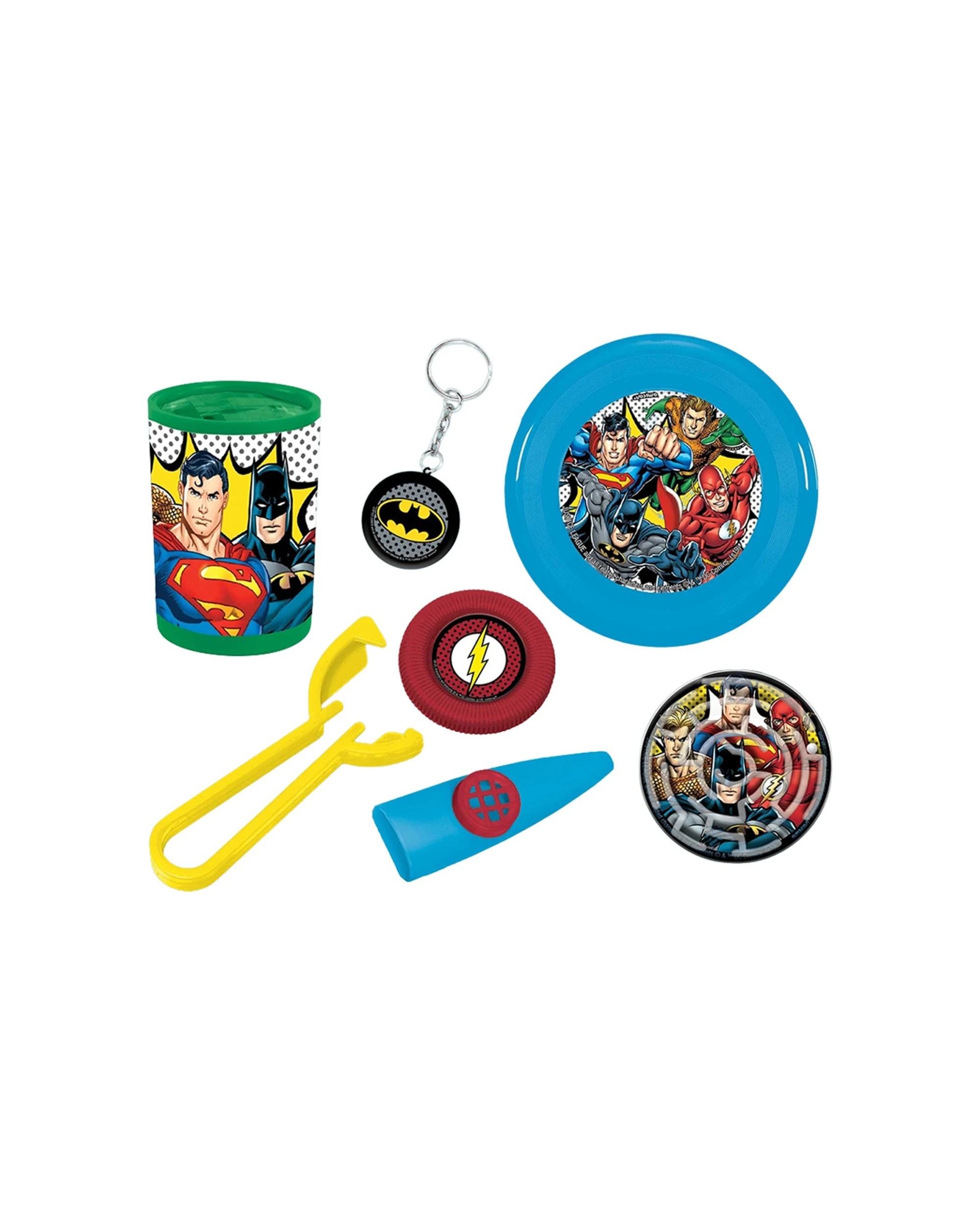 1 Anagram Justice League Unite MVP Favours Kids Party Set Cup Plate Keychain - Multi, 1 of 1