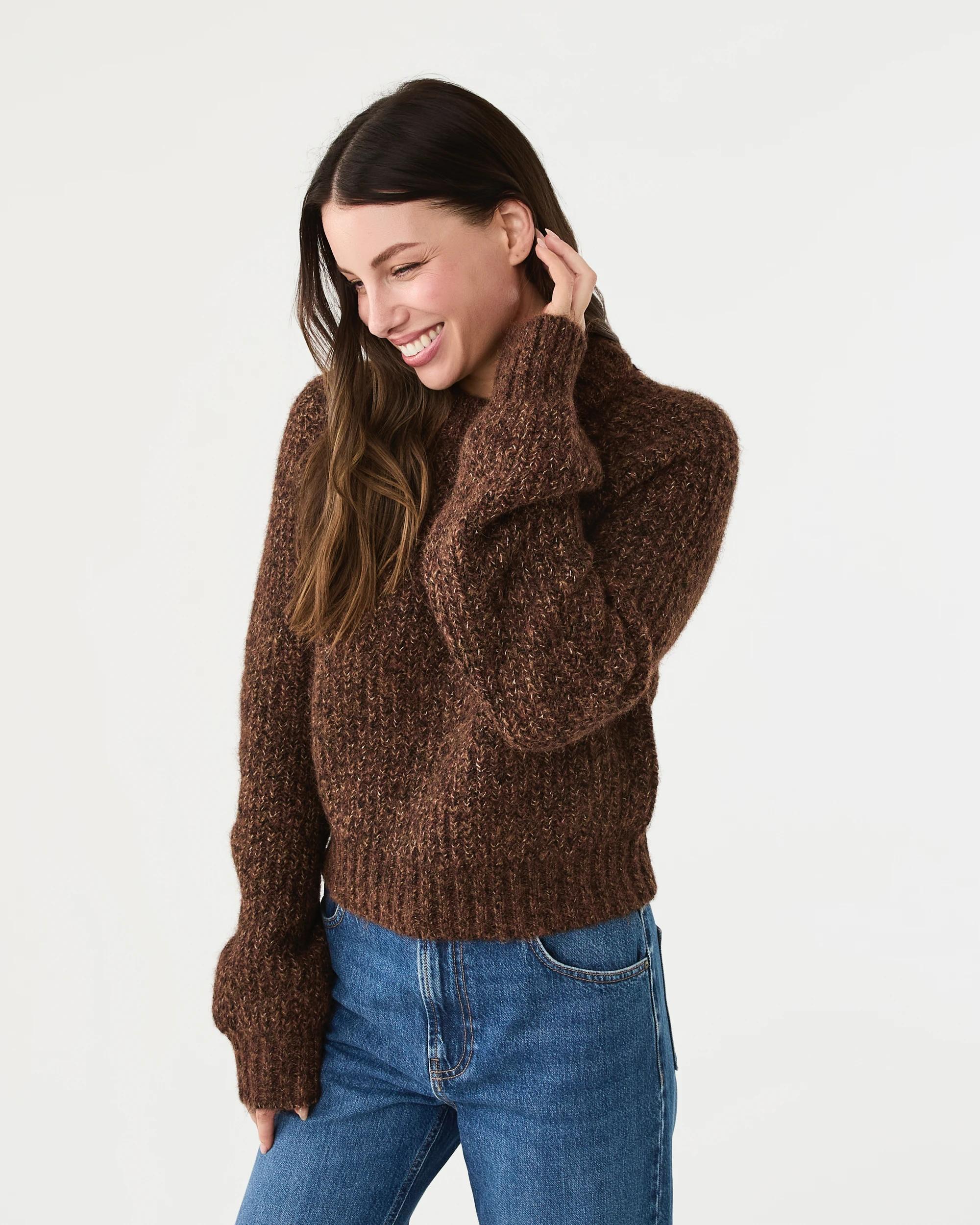 2 Balloon Sleeve Jumper Brn Clove, 2 of 7