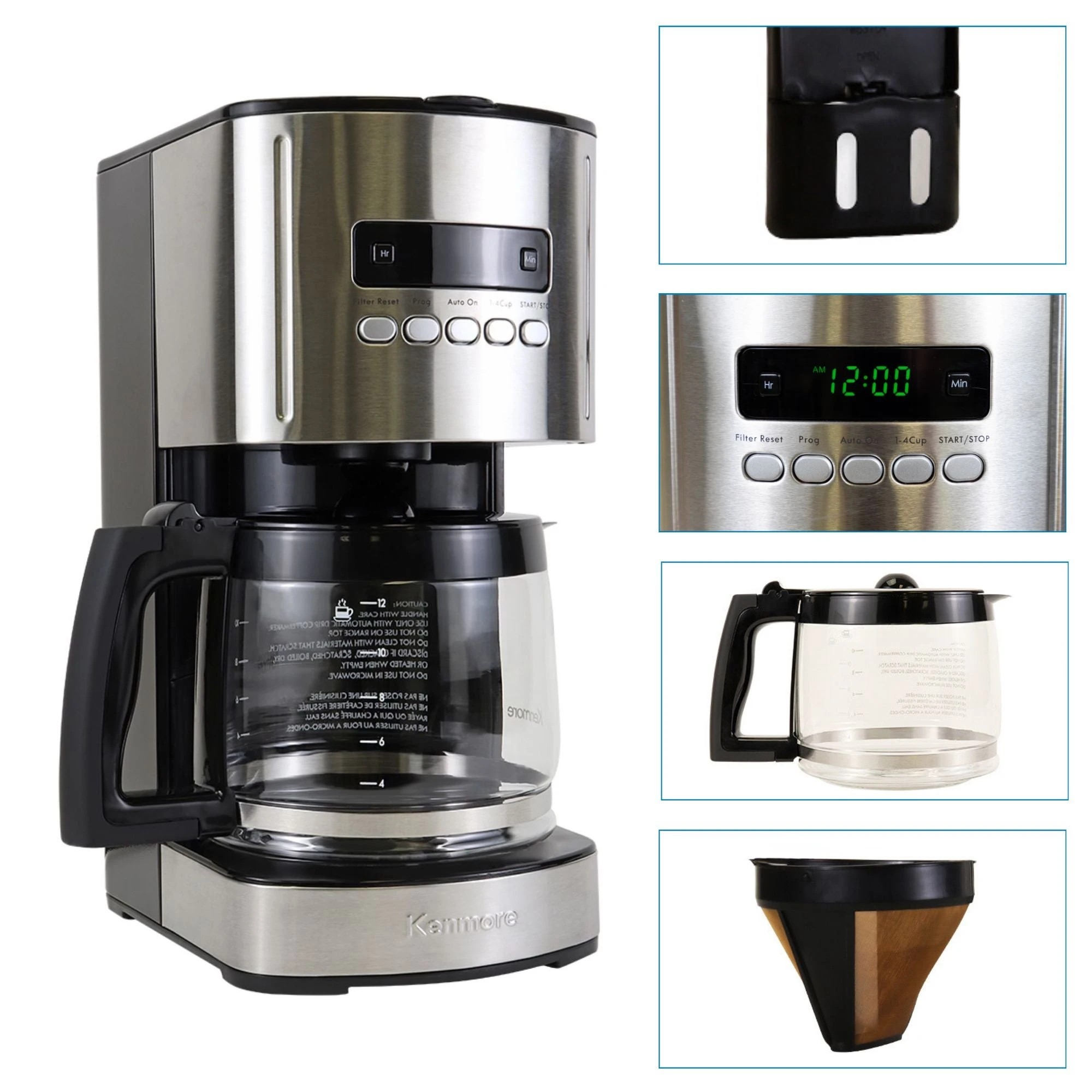 4 Kenmore Coffee Maker 12-Cup - Black, 4 of 7