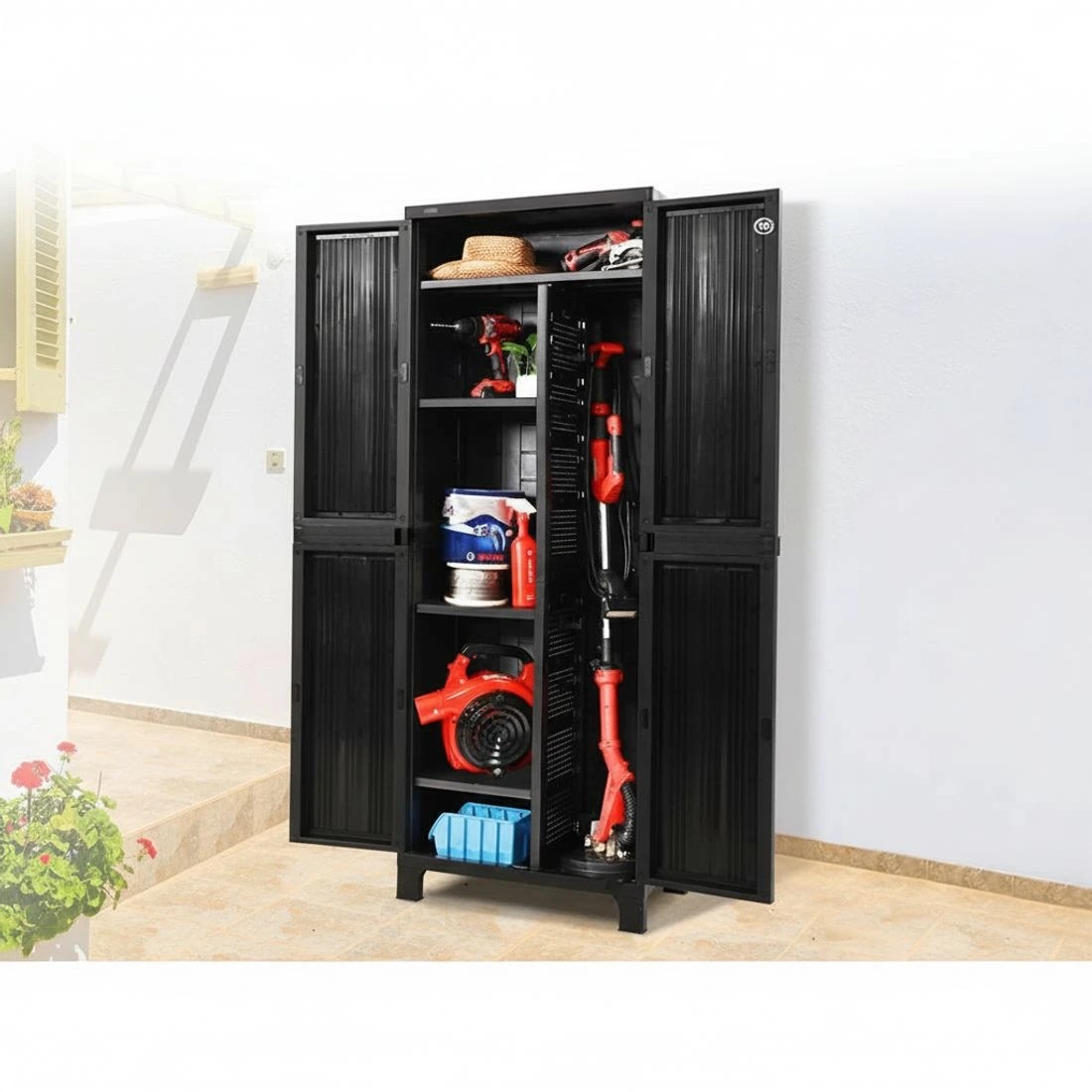 7 Gardeon Outdoor Storage Cabinet Box 173cm - Black, 7 of 8