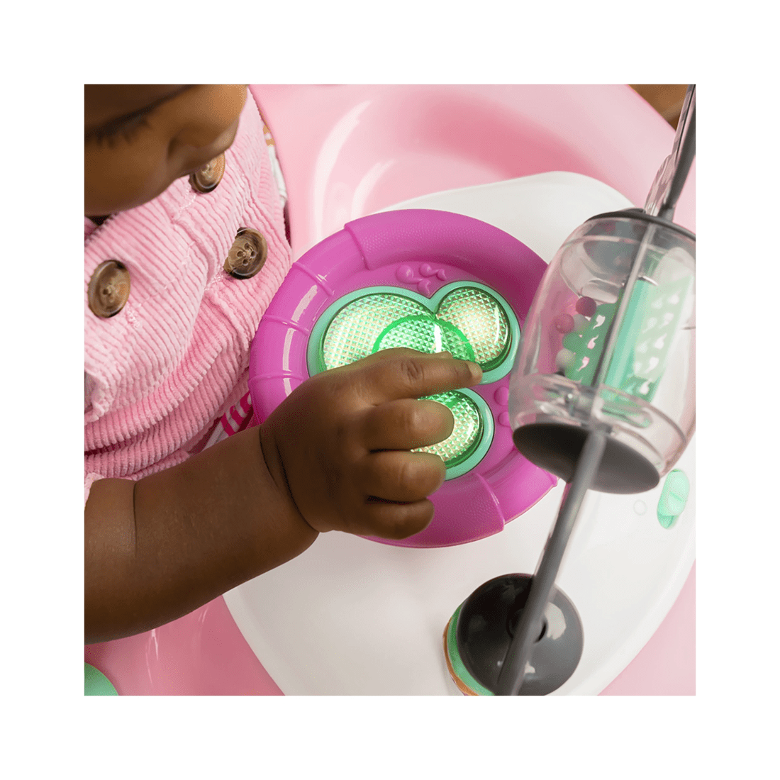 7 Bright Starts Disney Minnie Mouse Foldable Baby Walker With Music & Play Toys 6m+
 - Pink, 7 of 9