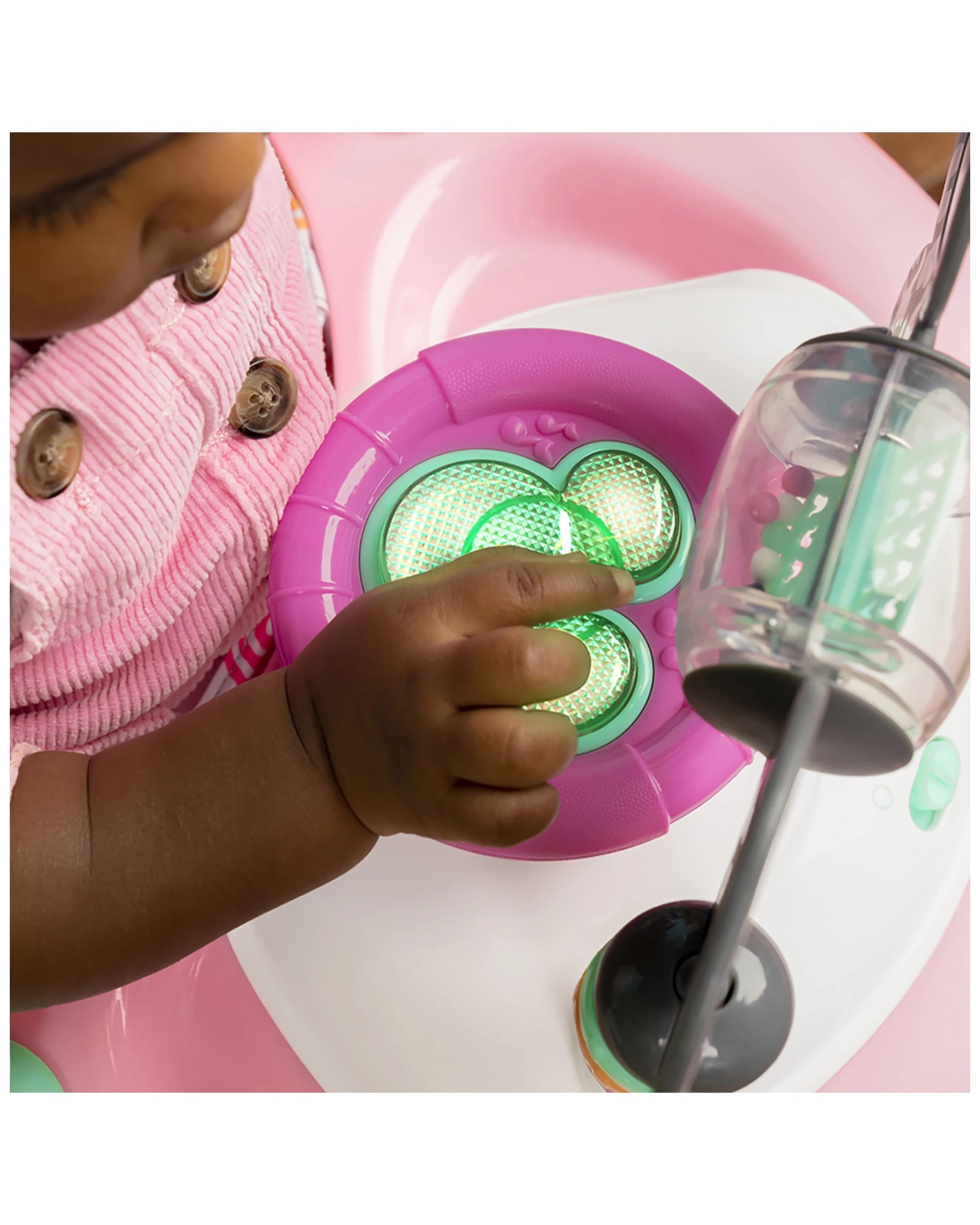 7 Bright Starts Disney Minnie Mouse Foldable Baby Walker With Music & Play Toys 6m+
 - Pink, 7 of 9