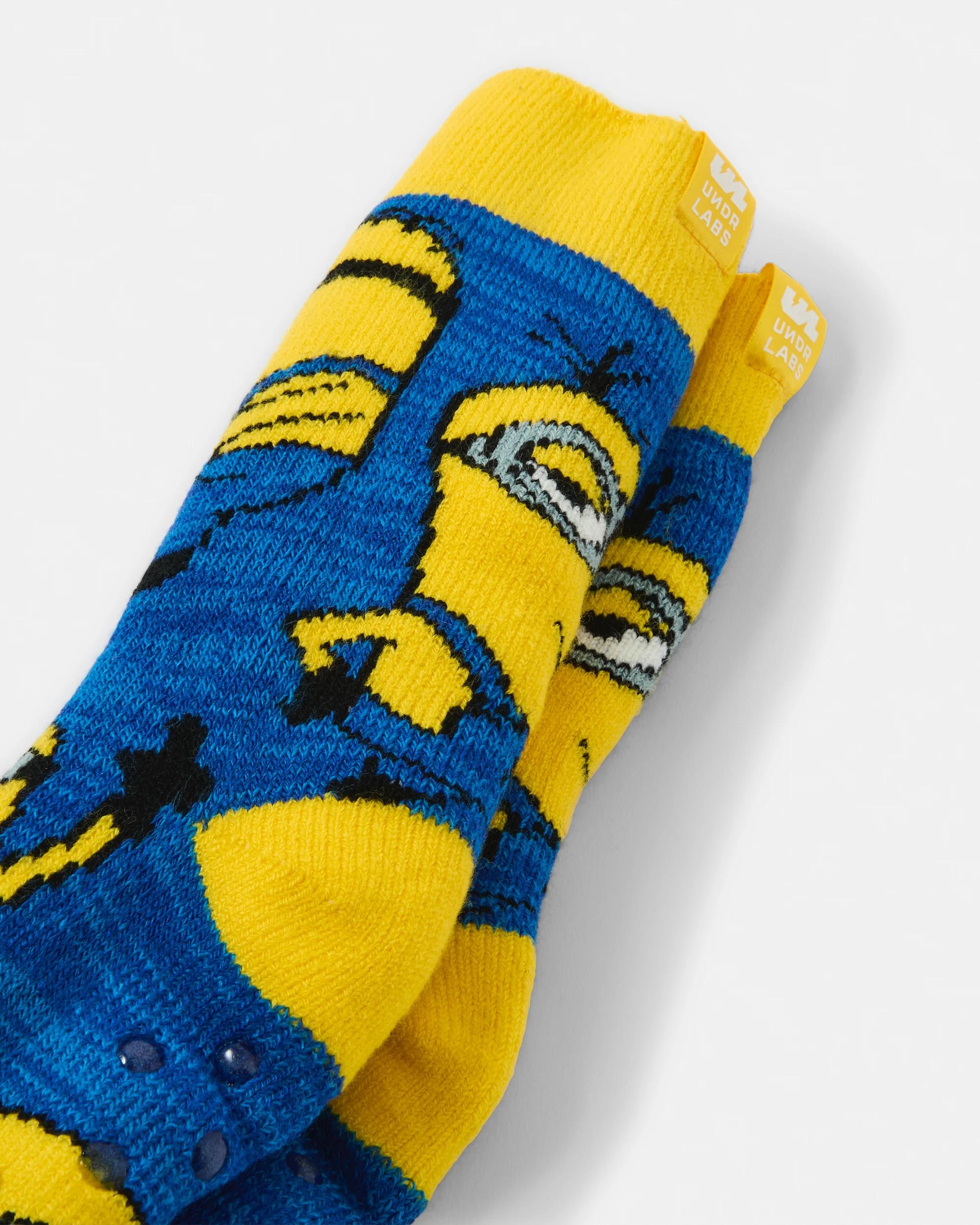 2 License Thermal Home Socks Minons W26, 2 of 3