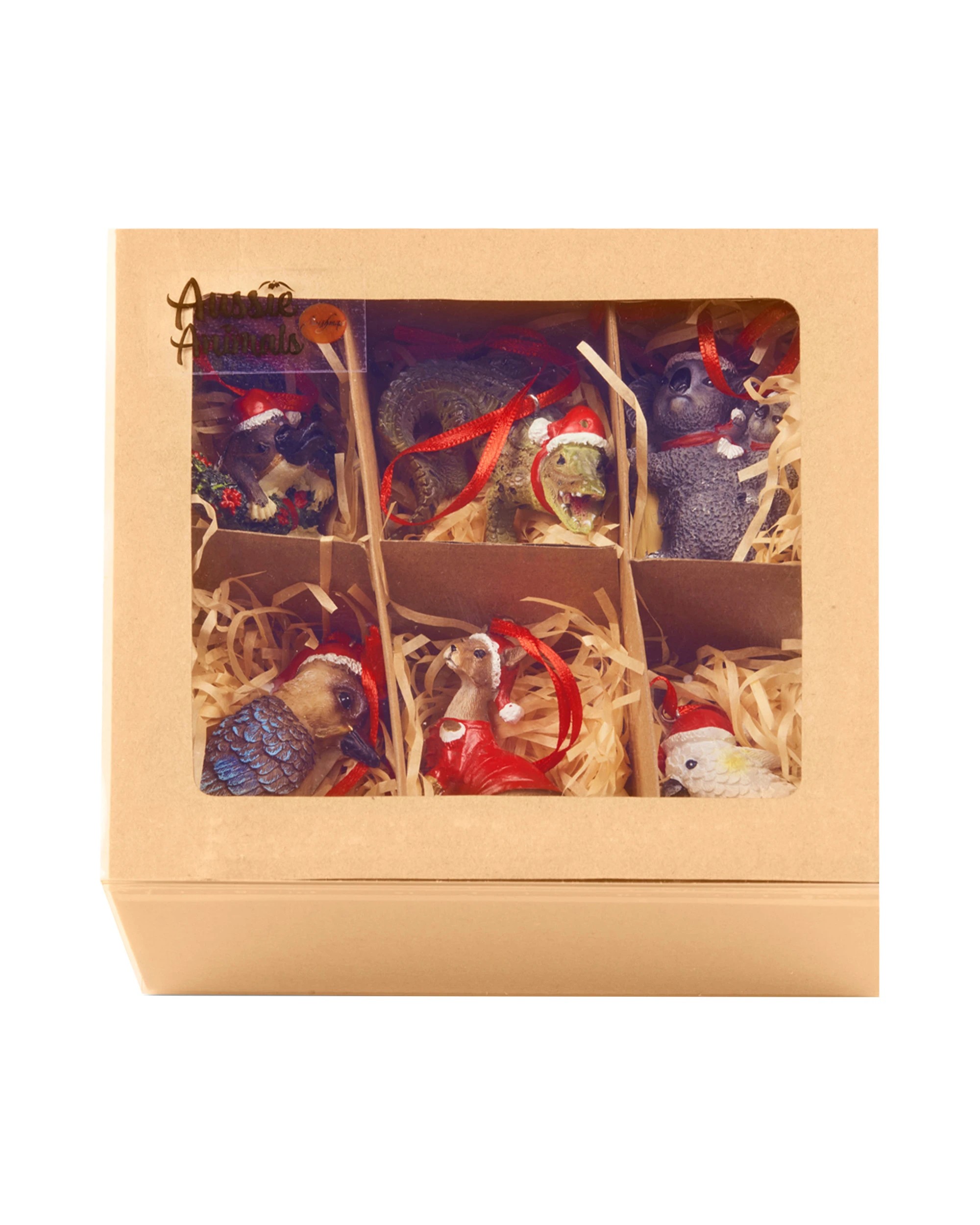 2 Christabelle Christmas Aussie Animals Pack Of 6 Baubles Metal Steel Art Decoration Gift Pack, 2 of 9